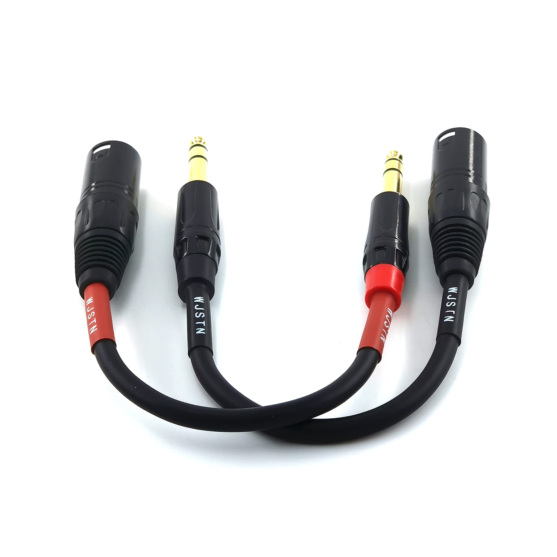 Suanqi 024 Xlr Cable Adapter 1/4 Inch Trs To Xlr Male Cable, Balanced 6.35Mm Trs Plug To 3 Pin Xlr Male, Quarter Inch Trs Male T