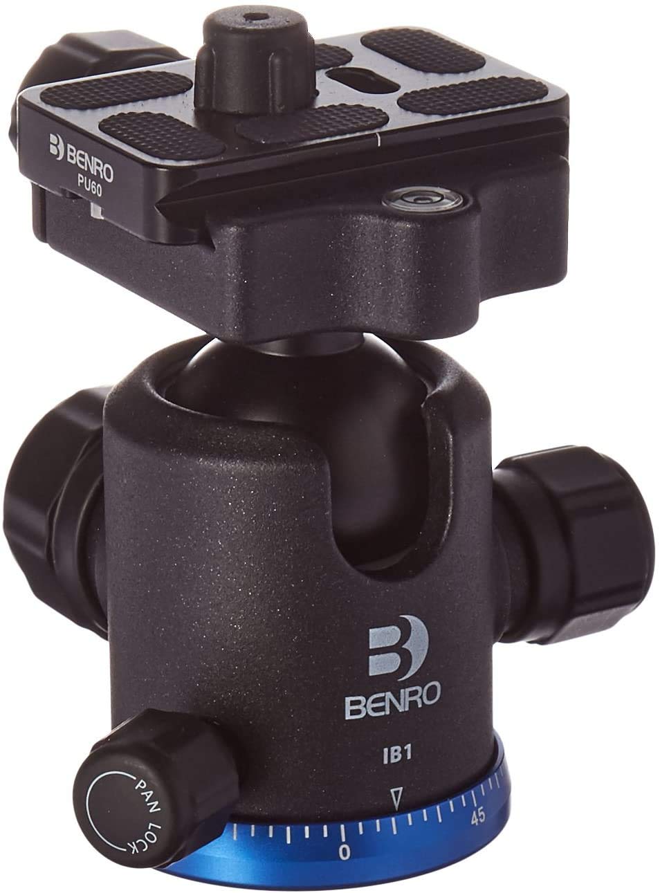 Benro Triple Action Ball Head w/ PU60 Quick Release Plate (IB1),Black