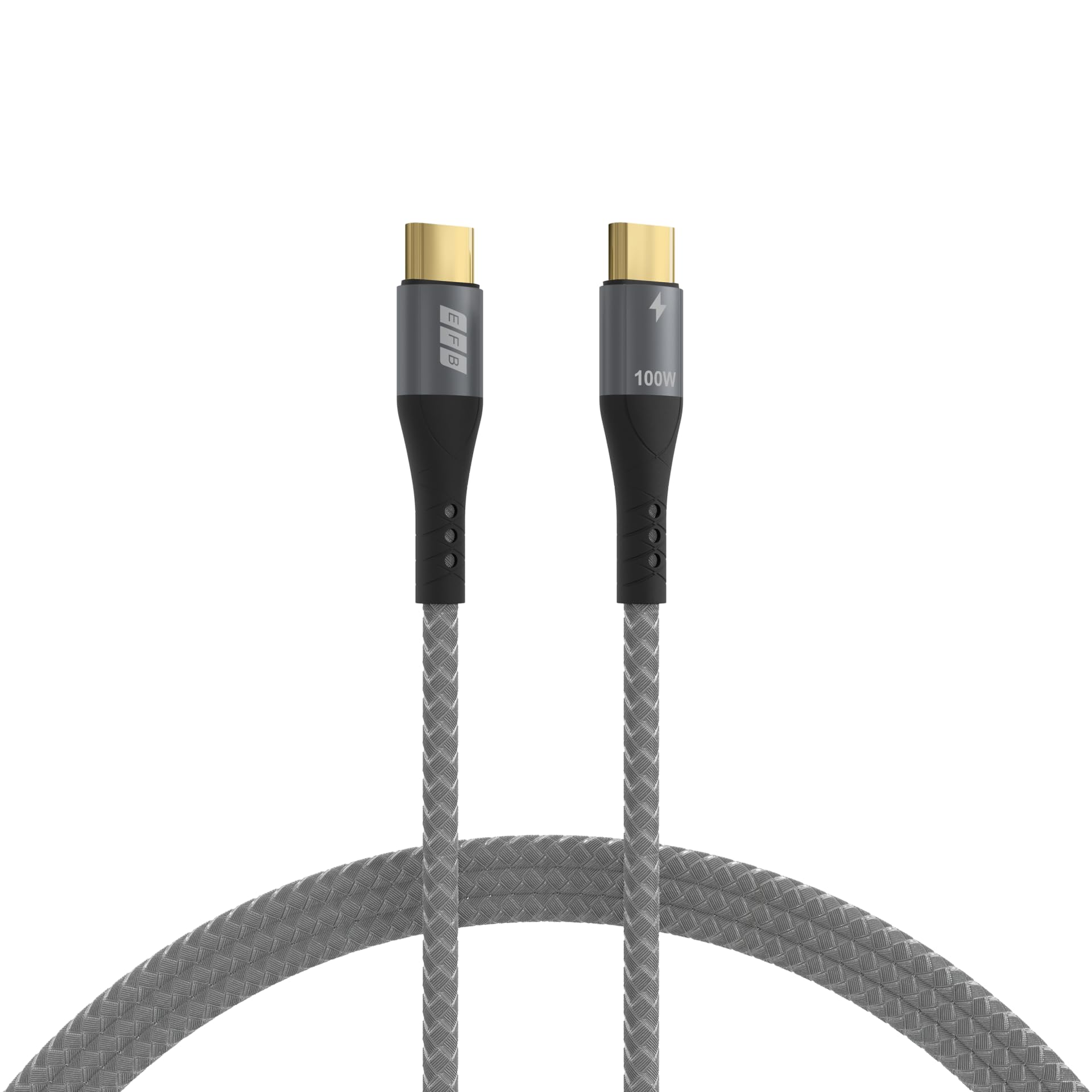 EFB-Elektronik USB-C to USB-C Charging Cable 100W Power Delivery - E-Marker Chip, Braided Fabric Cable (0.5-3m), 480Mbps Data Tr