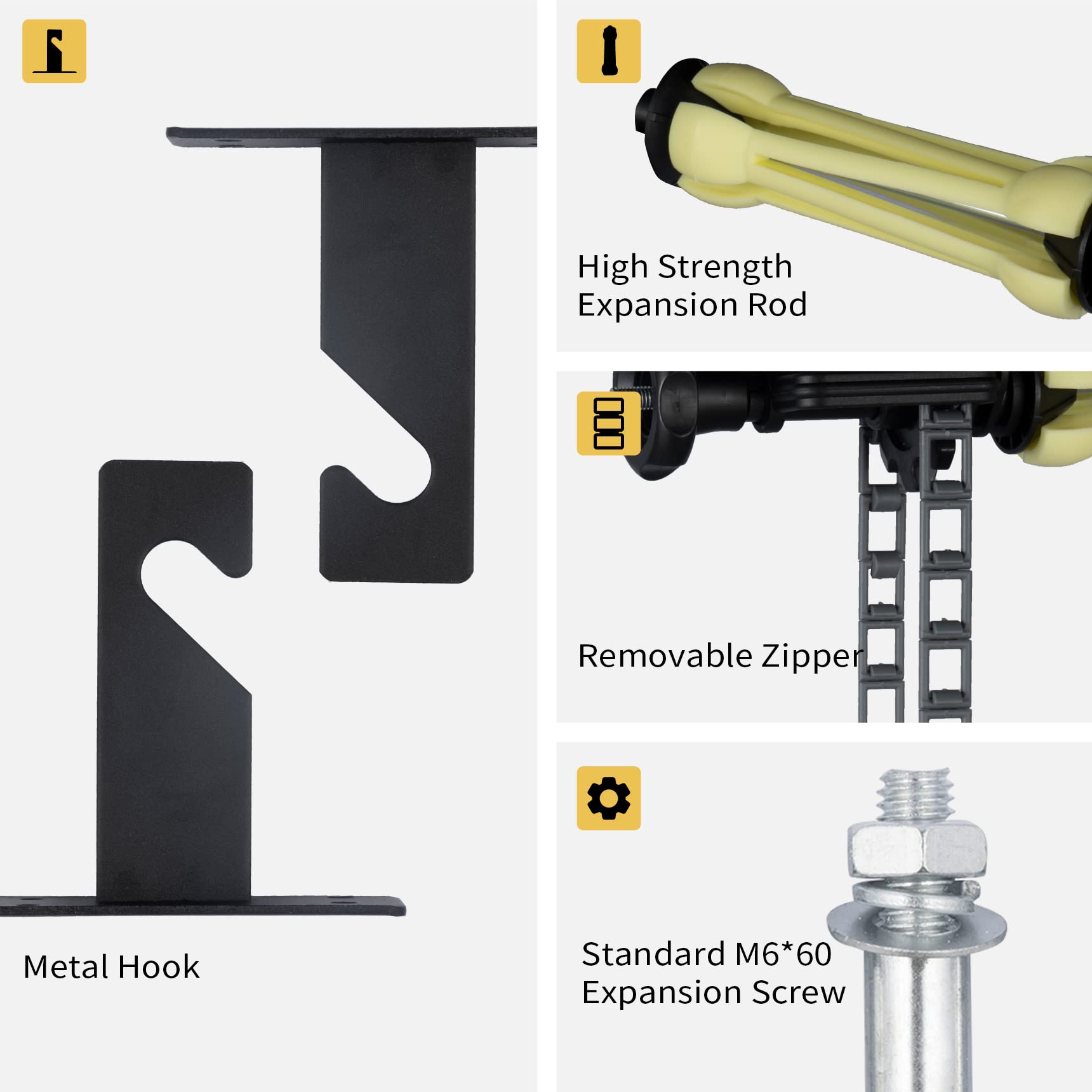 Goshoot Photography 1 Roller Backdrop Wall Mounting Manual Background Support System With 1 Chain 2 Single Hooks 2 Expand Rods 8