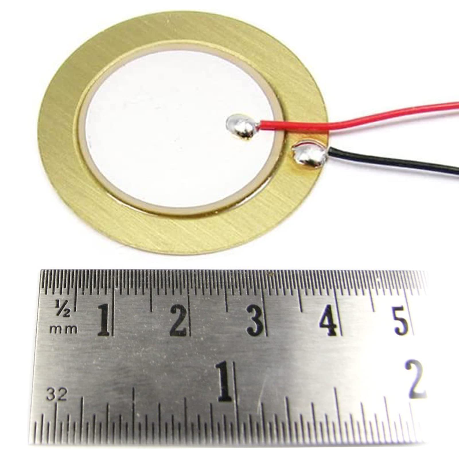 Yqboom 10Pcs 41Mm Piezo Disc Transducer Contact Microphone Trigger Sound Sensor With 3.94 Inches Wires For Acoustic Instrument