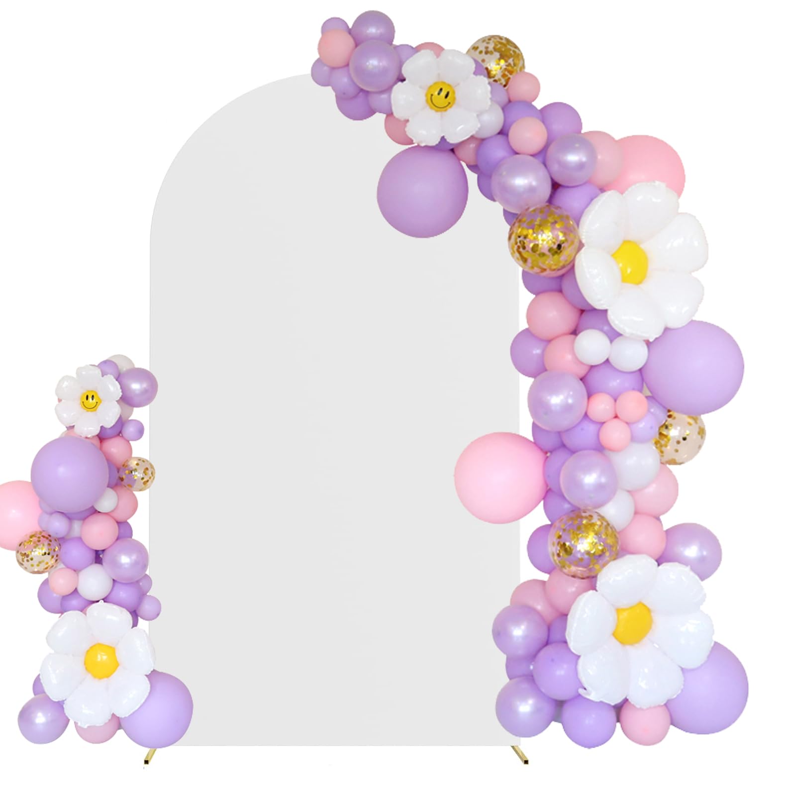 Maiangel 7.2Ft Wedding Arch Cover Spandex Fitted Stretchy Arch Stand Covers,2 Sided Round Top Chiara Backdrop Cover For Party Bi