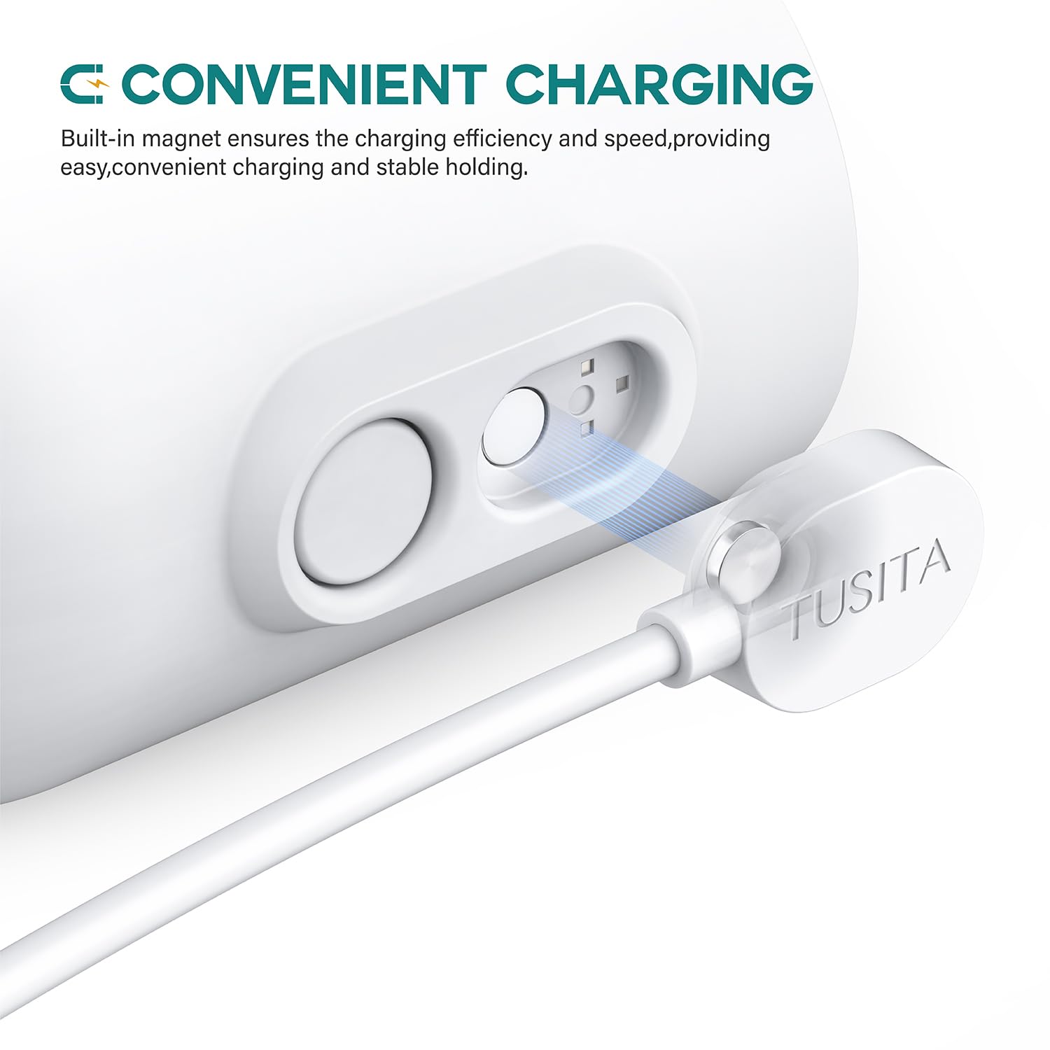 Tusita 10 Ft. Outdoor Magnetic Charging Cable Compatible With Arlo Ultra 1 2 Pro 3 4 5 2K   3M, White