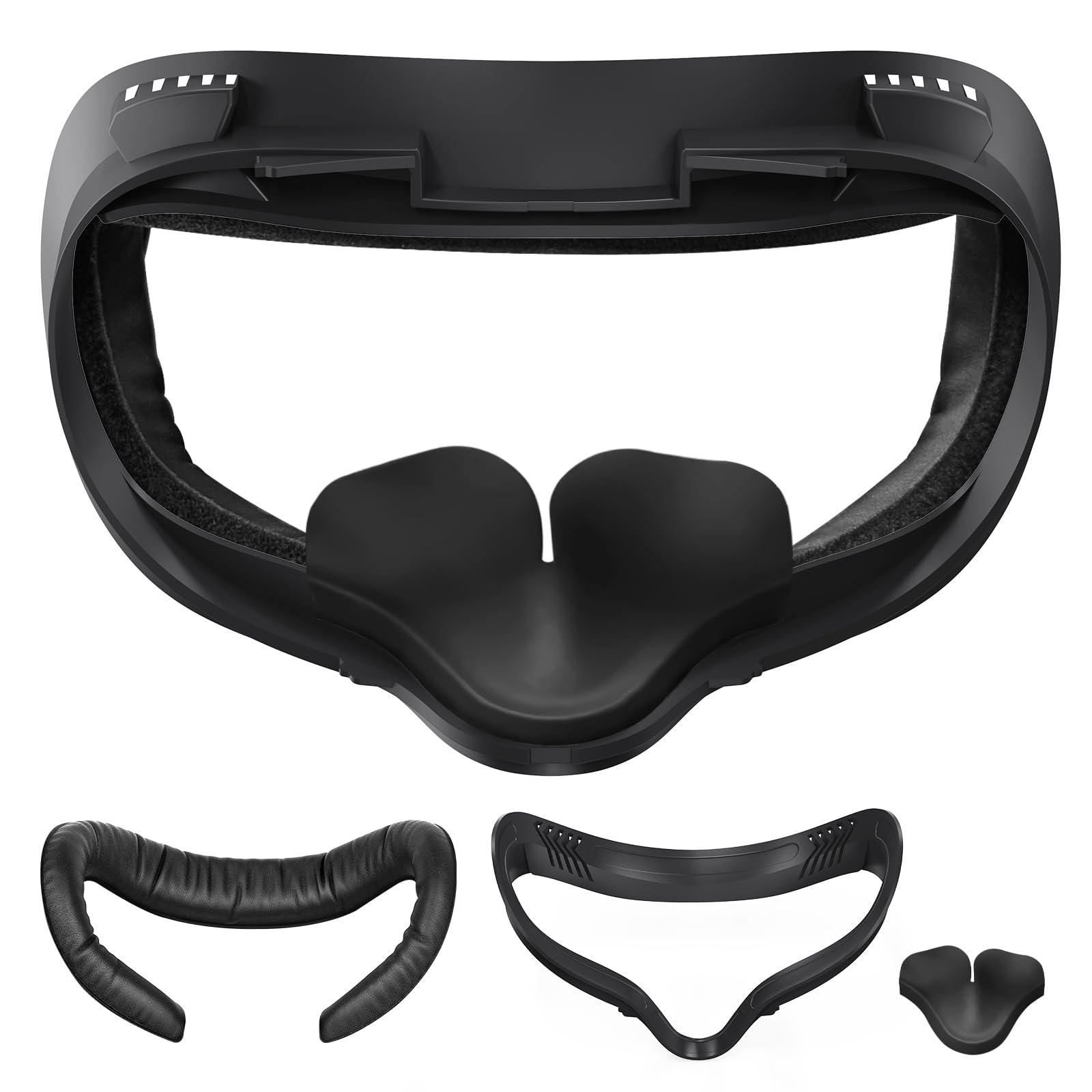 SUPERUS Facial Interface & Face Cover Pad & Removable Nose Guard for Oculus Quest 2, Sweat-Proof PU Foam Cushion - VR Accessorie