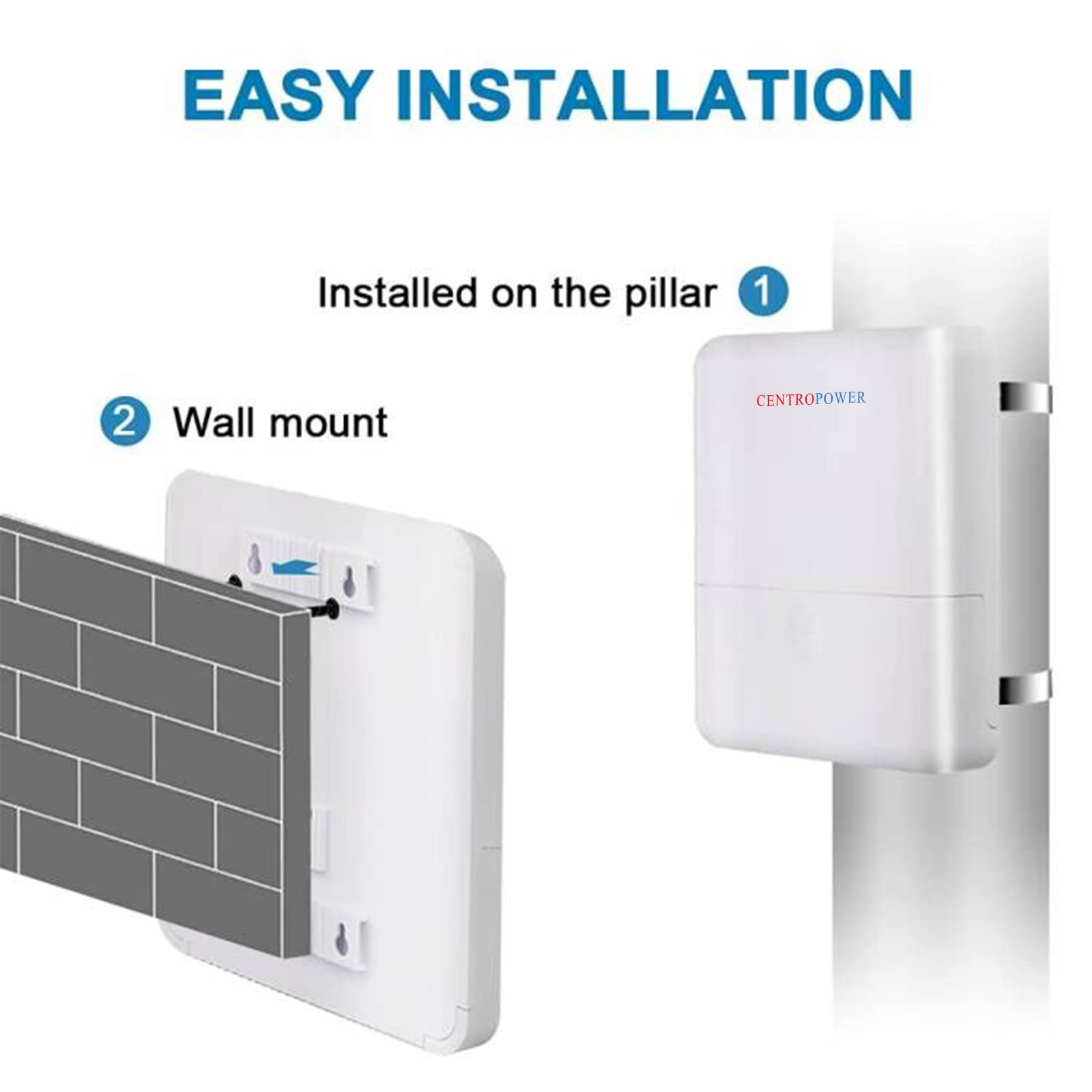 Centropower 5 Port Outdoor Poe Switch/Extender/Booster, 60W 48V 10/100/1000M Poe Passthrough Switch Outdoor Ethernet Extender,Po