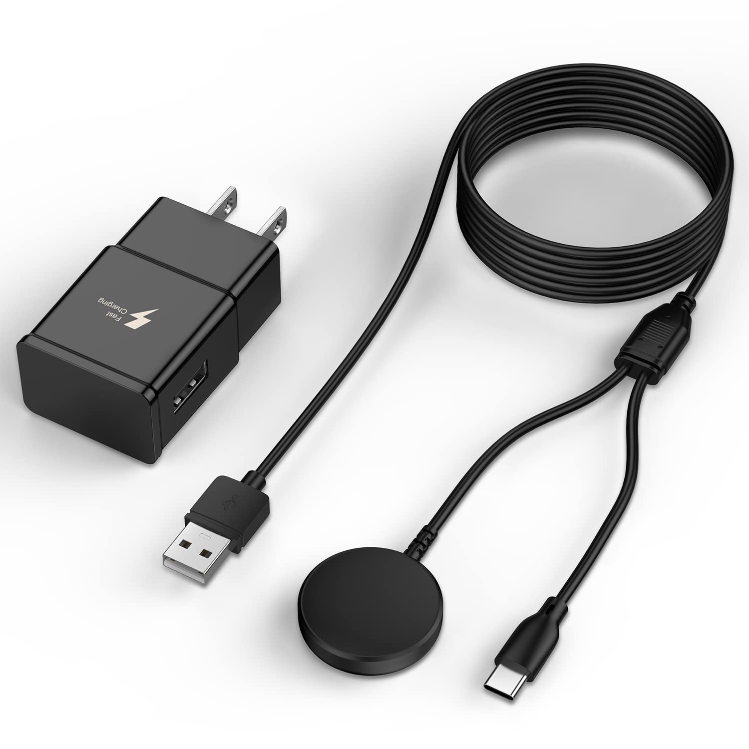 2 In 1 Samsung Watch Charger 6.6Ft/2M Galaxy Watch Charger Cable With 18W Usb A Fast Charger Power Adapter Plug For Samsung Gala