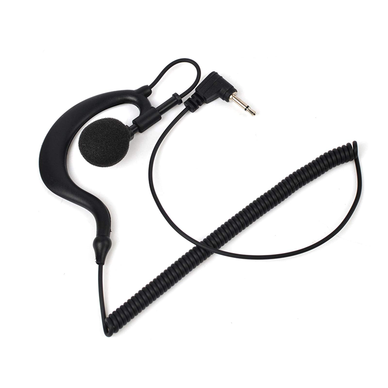 Uayesok 3.5Mm Police Receive/Listen Only Earpiece G Shape Soft Ear Hook Surveillance Headset For Two Way Radio, Radio Speaker Mi