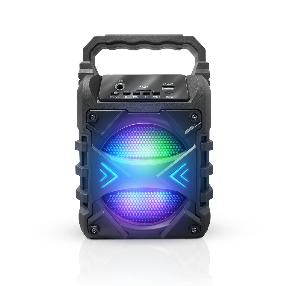 Top Tech Audio Jet 4 Bluetooth Portable Speaker, 100 Foot Wireless & Aux Connectivity, Tws, Karaoke Mode With Microphone Input, 6 Hour Battery Life, Outdoor & Indoor Speaker With Remote Control, Black