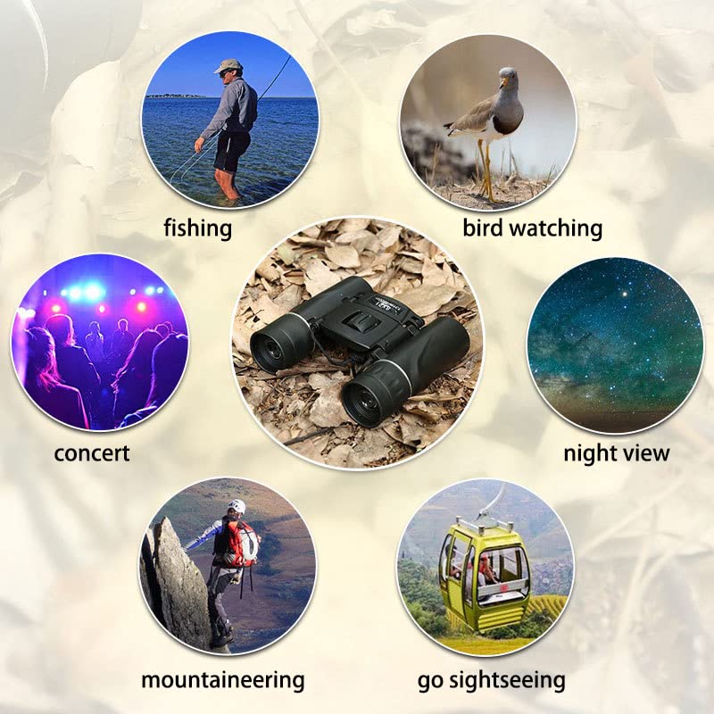 500X25 Hd Powerful Binoculars 5000M Long Range Folding Mini Telescope Professional Hunting Telescope Zoom Military Hd Bak4 Fmc O