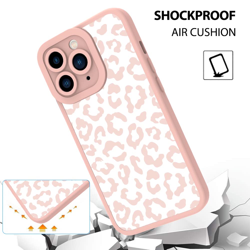 Ziye For Iphone 11 Pro Max Case Pink Leopard Pattern Phone Case With Camera Protection,Tpu Silicone Rubber Protective Cover Chee