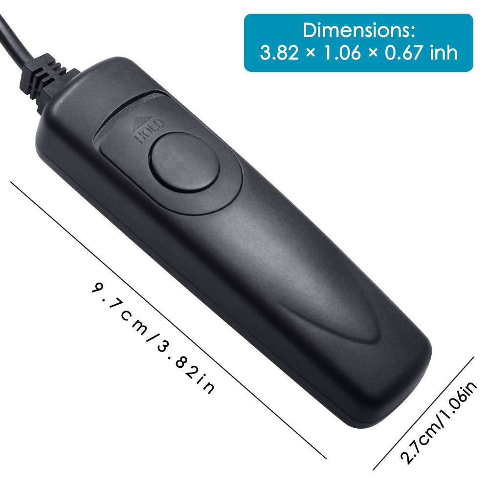3.3Ft Shutter Release Remote Control With 11.4Ft Extension Cable 2.5Mm, Afunta Rs 60E3 Wired Remote Control Switch Cord Replacement Compatible 70D 100D 1200D Digital Camera Dslr