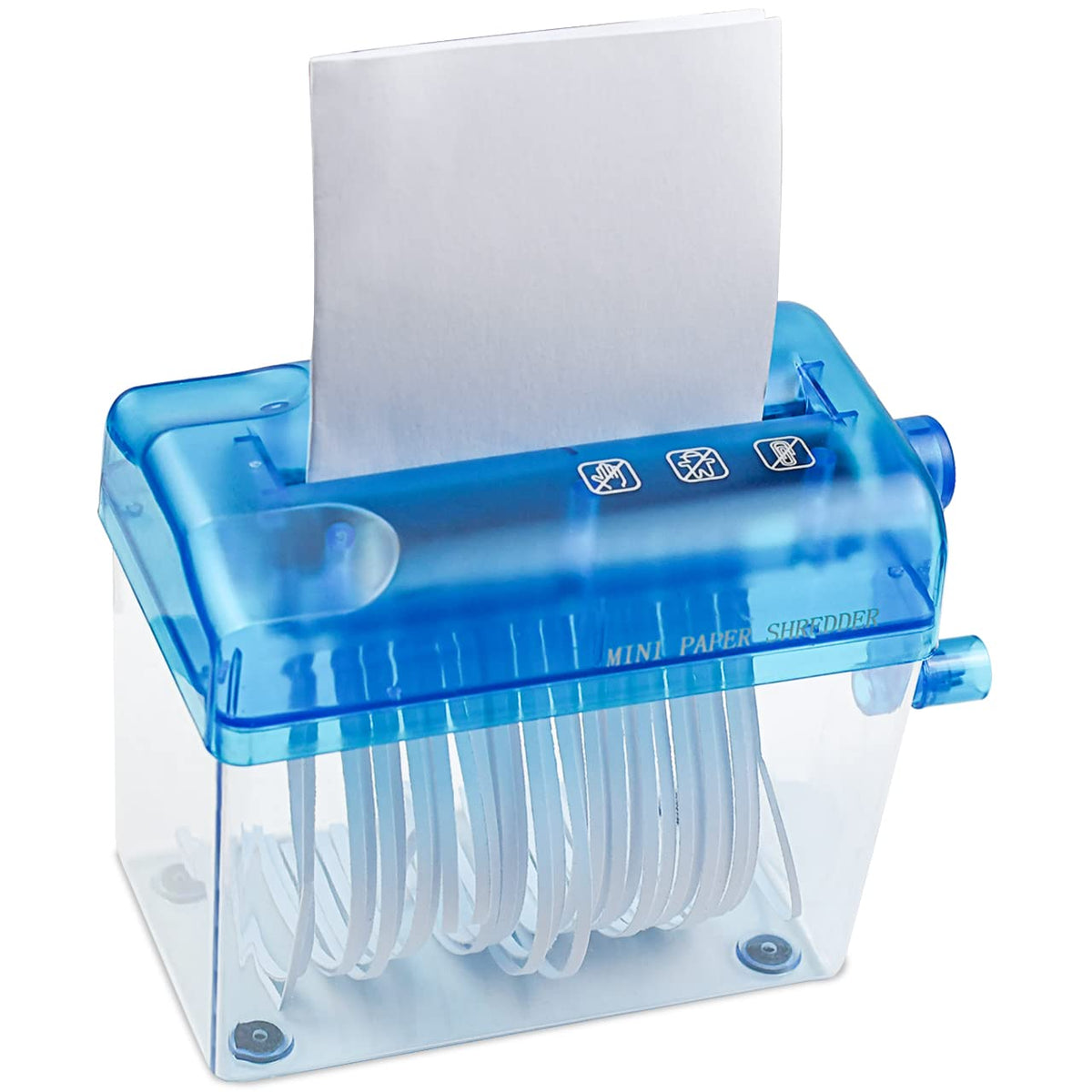 Jikiou Mini Hand Shredder Portable Paper Shredder Manual Shredder Documents Paper Cutting Tool Home Office Desktop Stationery Ch