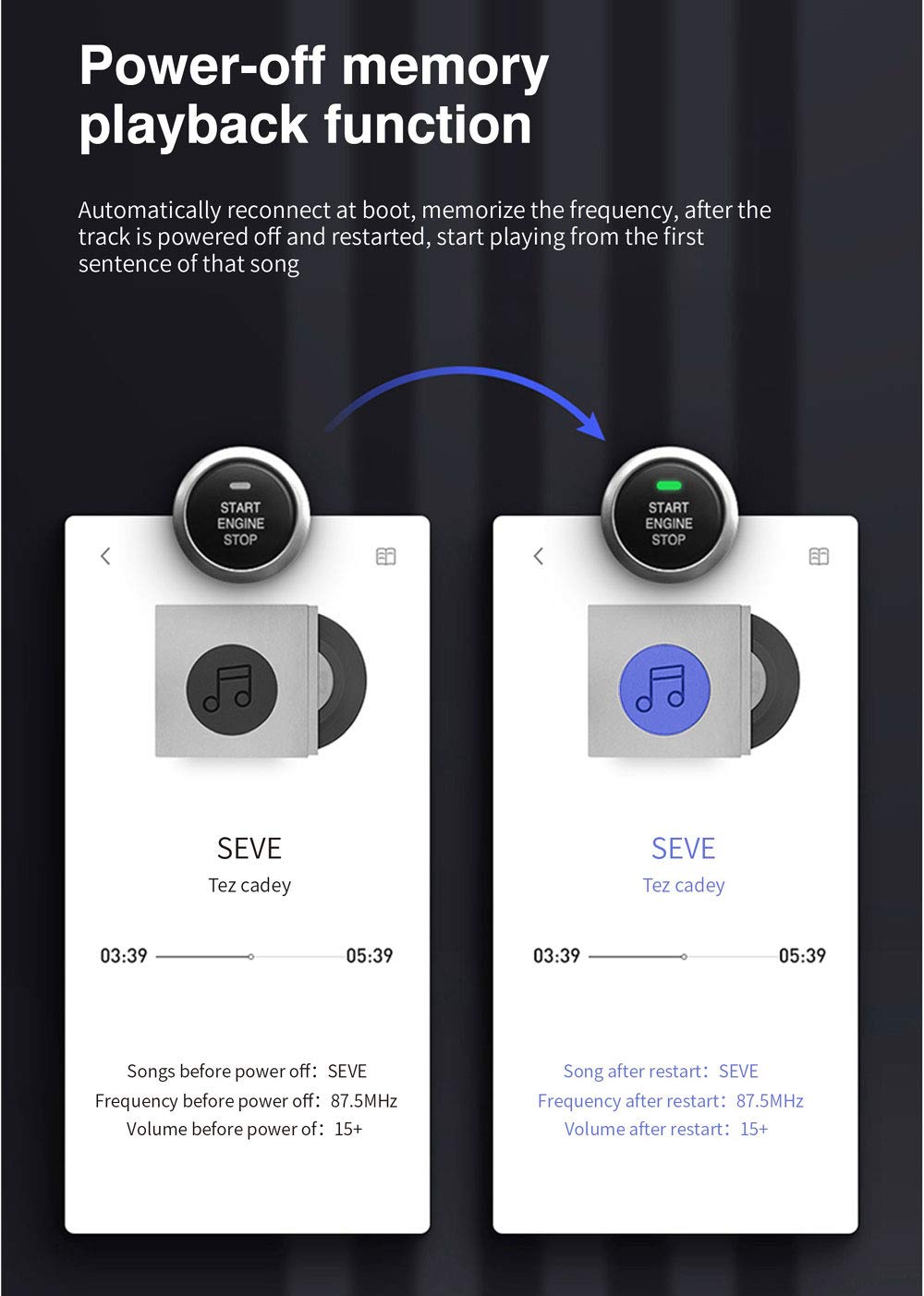 Ohitec Bluetooth Fm Transmitter For Car, Qc3.0 & Usb C Pd 18W Quick Charger & 7 Colors Led Backlit Car Radio Bluetooth Adapter,