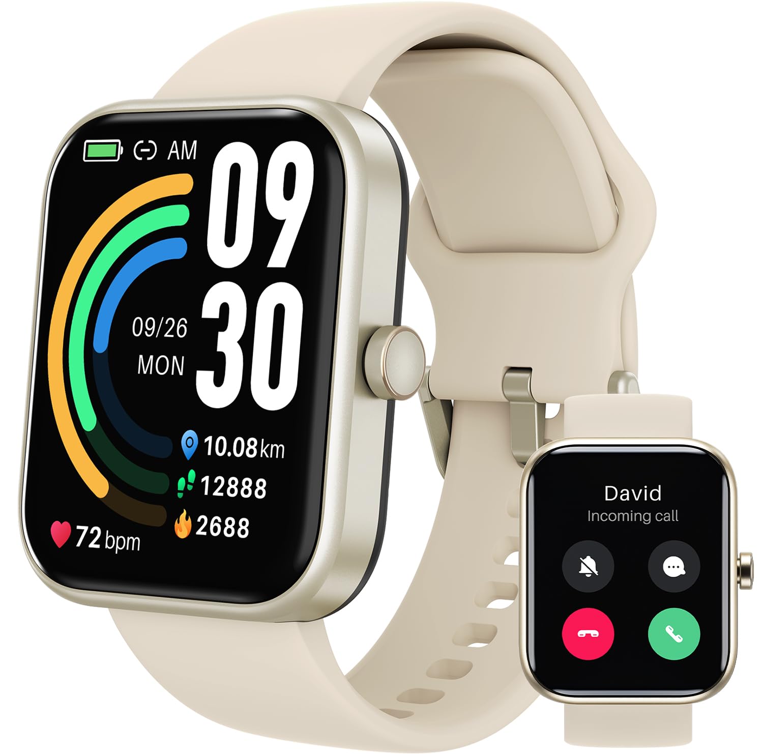 Tozo 2024 New Upgraded Smart Watch For Men Women For Iphone & Android, 1.83' Fitness Tracker Bluetooth Call [Answer/Make], Ip68 Waterproof With Heart Rate/Spo2/Sleep Monitor, 100+ Sport Modes