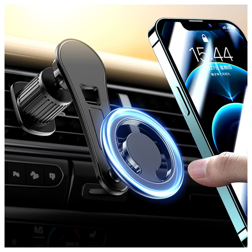 Turcee Compatible For Magsafe Car Mount For Iphone,[2023 New Upgrade] Car Vent 360    Rotation Magnetic Car Mount,Cell Phone Hol