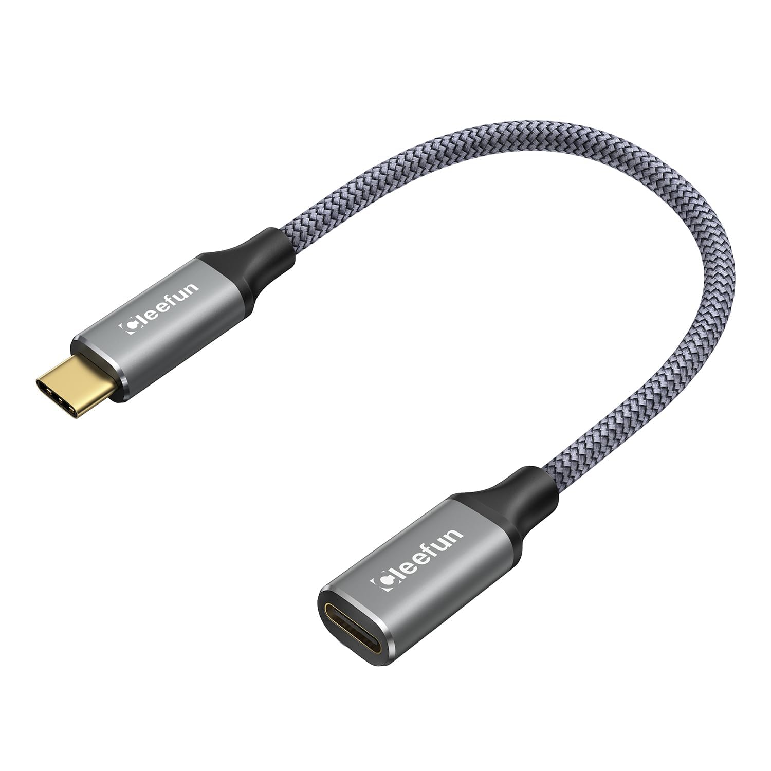 Cleefun Usb C Extension Cable 1Ft, Usb C 3.2 Male To Usb C Female Extension Cable, 10Gbps Data & 4K Video Sync Transfer Usb C Extender Cable 100W Fast Charging For Usb C Hub, Laptop, Tablet, Phone