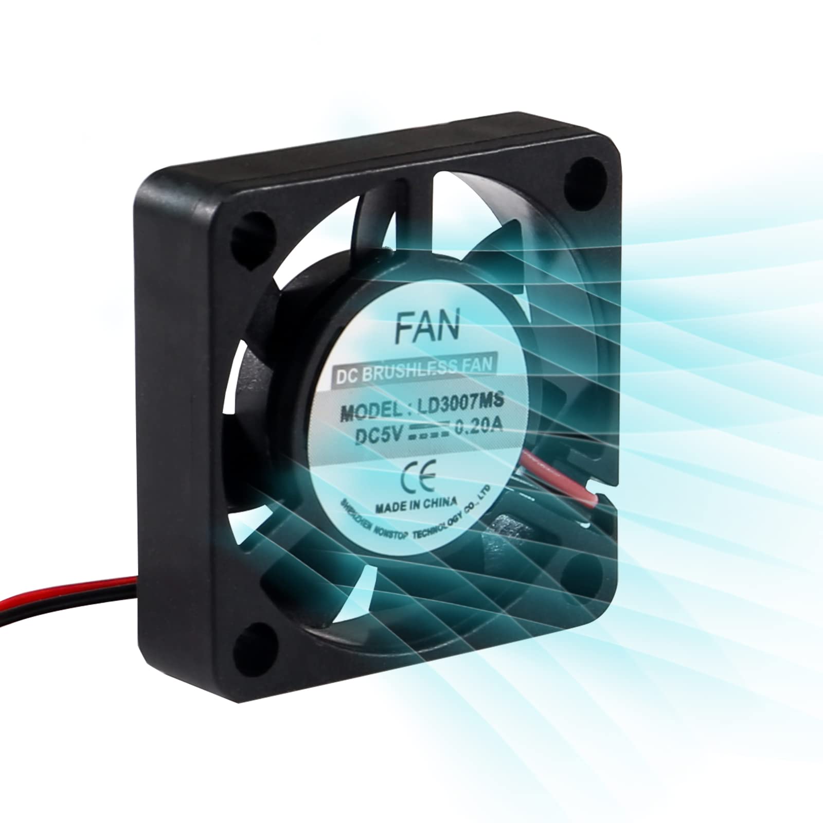 Aitiao 6Pcs 3007 Cooling Fan For Raspberry Pi 4 Fan 30X30X7Mm Pi Brushless Cooling Fan 3.3V 5V Dc Quiet Fan With Screw Kit For R