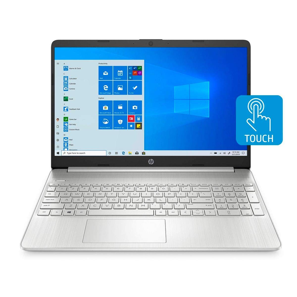 Hp 15-Inch Touchscreen Laptop, Amd Ryzen 3 3250U, 8 Gb Ram, 256 Gb Ssd, Windows 11 Home In S Mode (15-Ef1020Nr, Natural Silver)