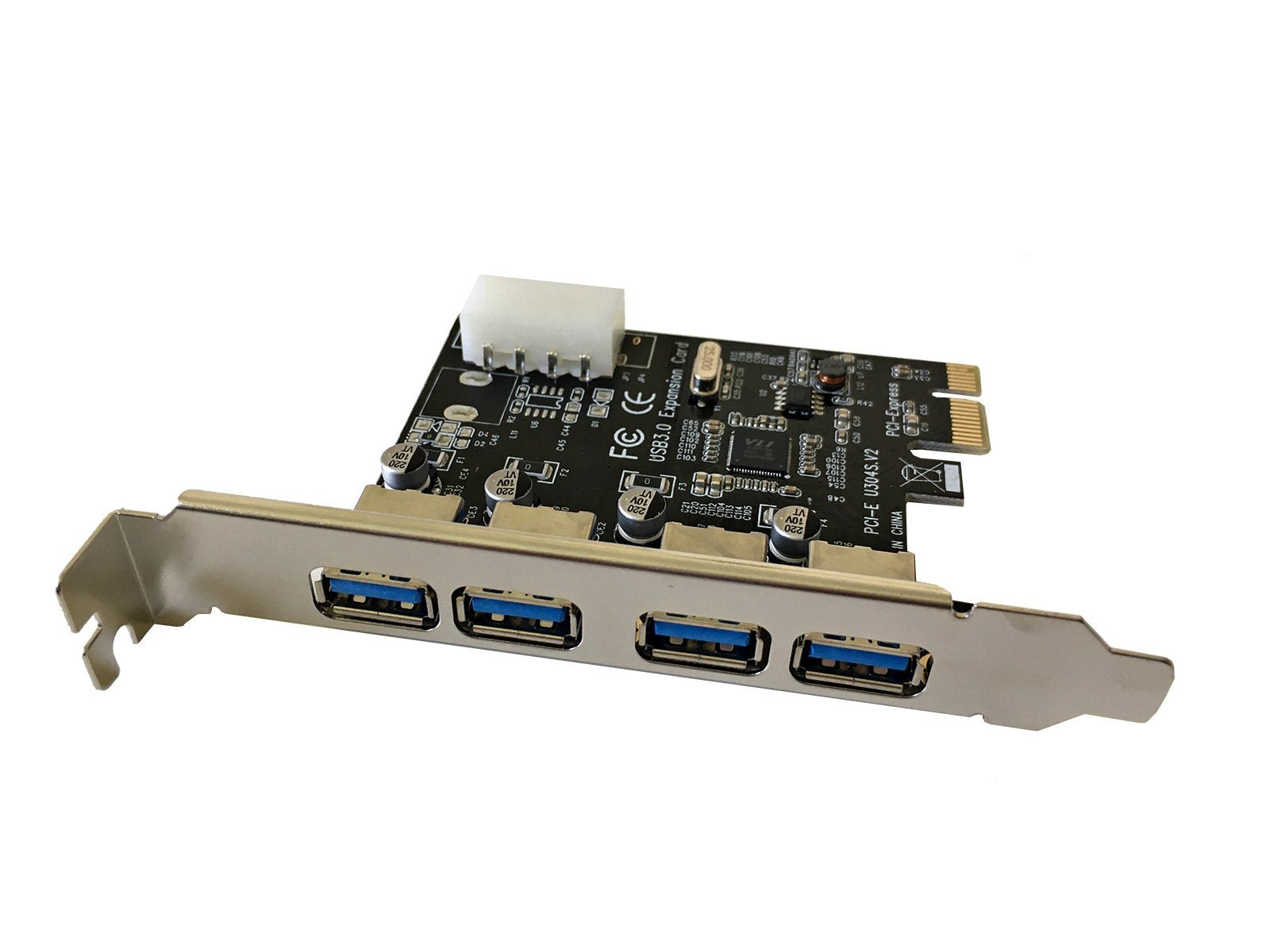 AYA 4-Port USB 3.0 SuperSpeed PCI Express Expansion (PCIE) Card up to 5Gbps