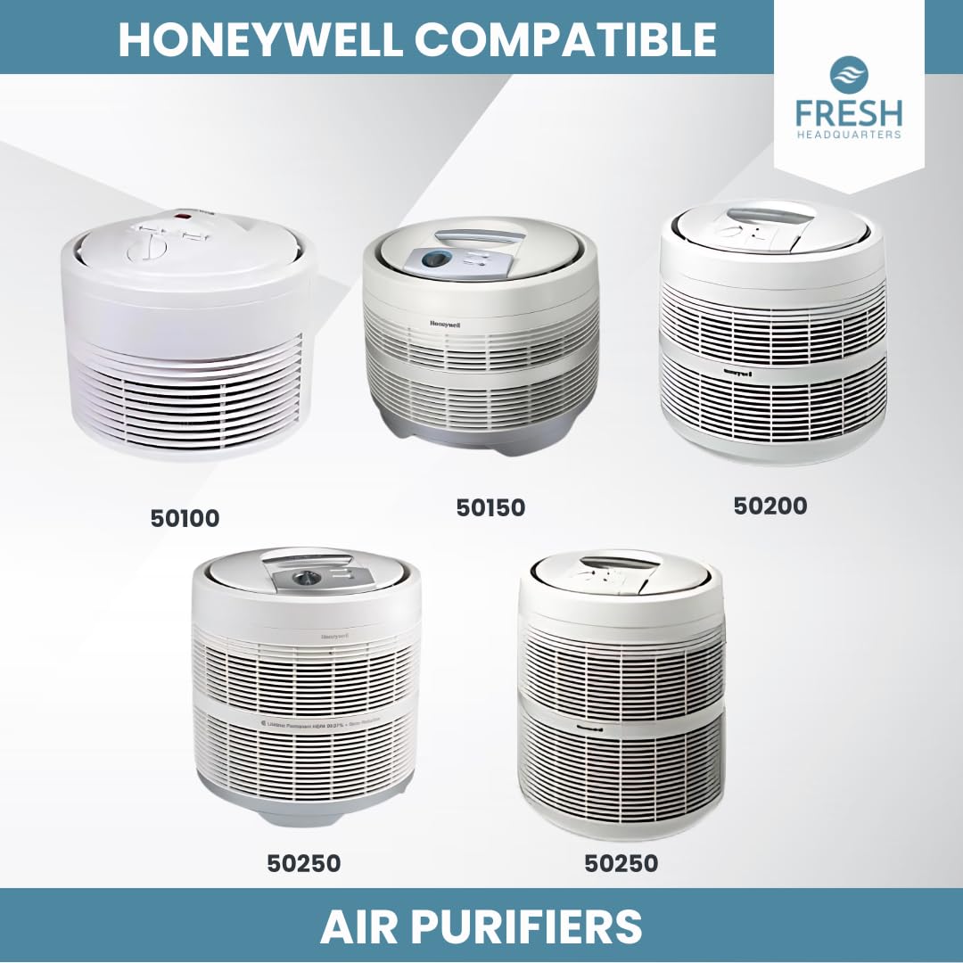 Honeywell 50100, 50150, 50200, 50250, 50300 Air Purifiers Compatible Pre Filter Deodorizes Air And Removes Odors With Activated