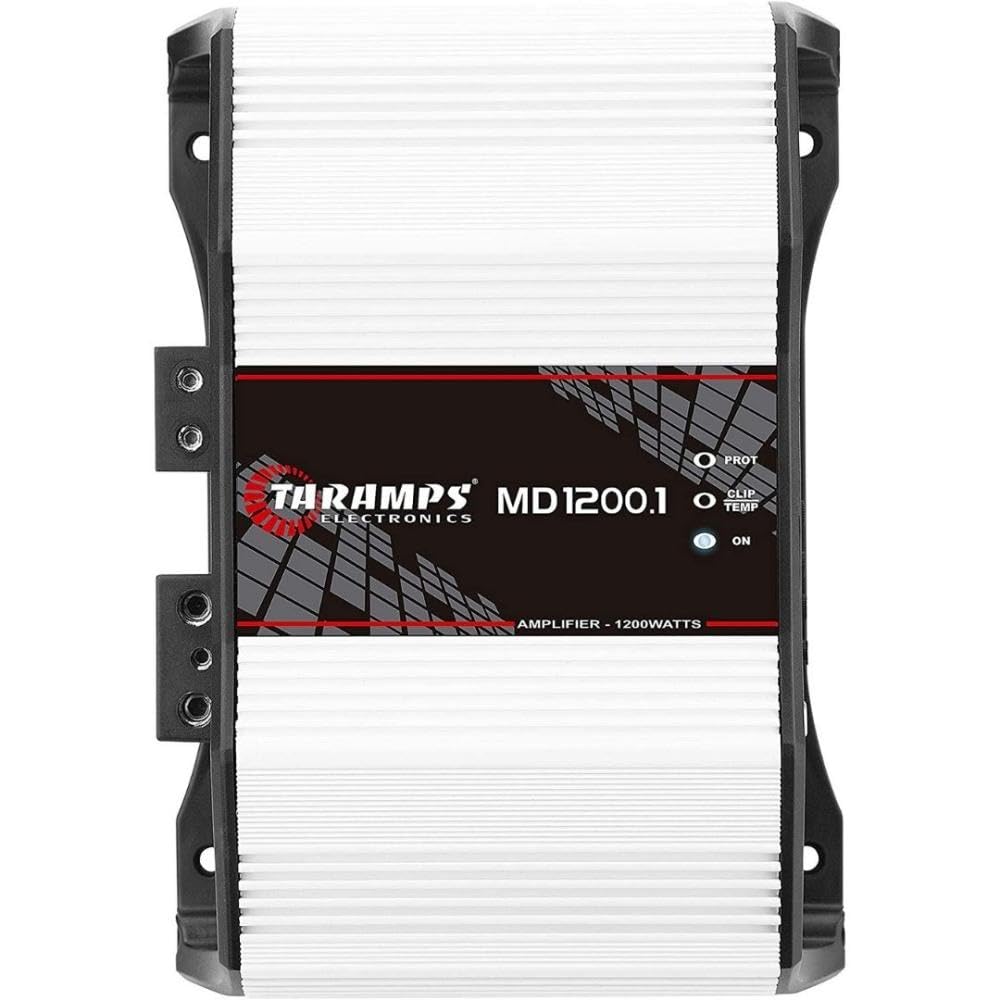 Taramp'S Md 1200.1 Full Range Amplifier 1200 Watts Rms 2 Ohms 1 Channel High Efficiency Mono Amplifier Class D, Bass Boost Car A