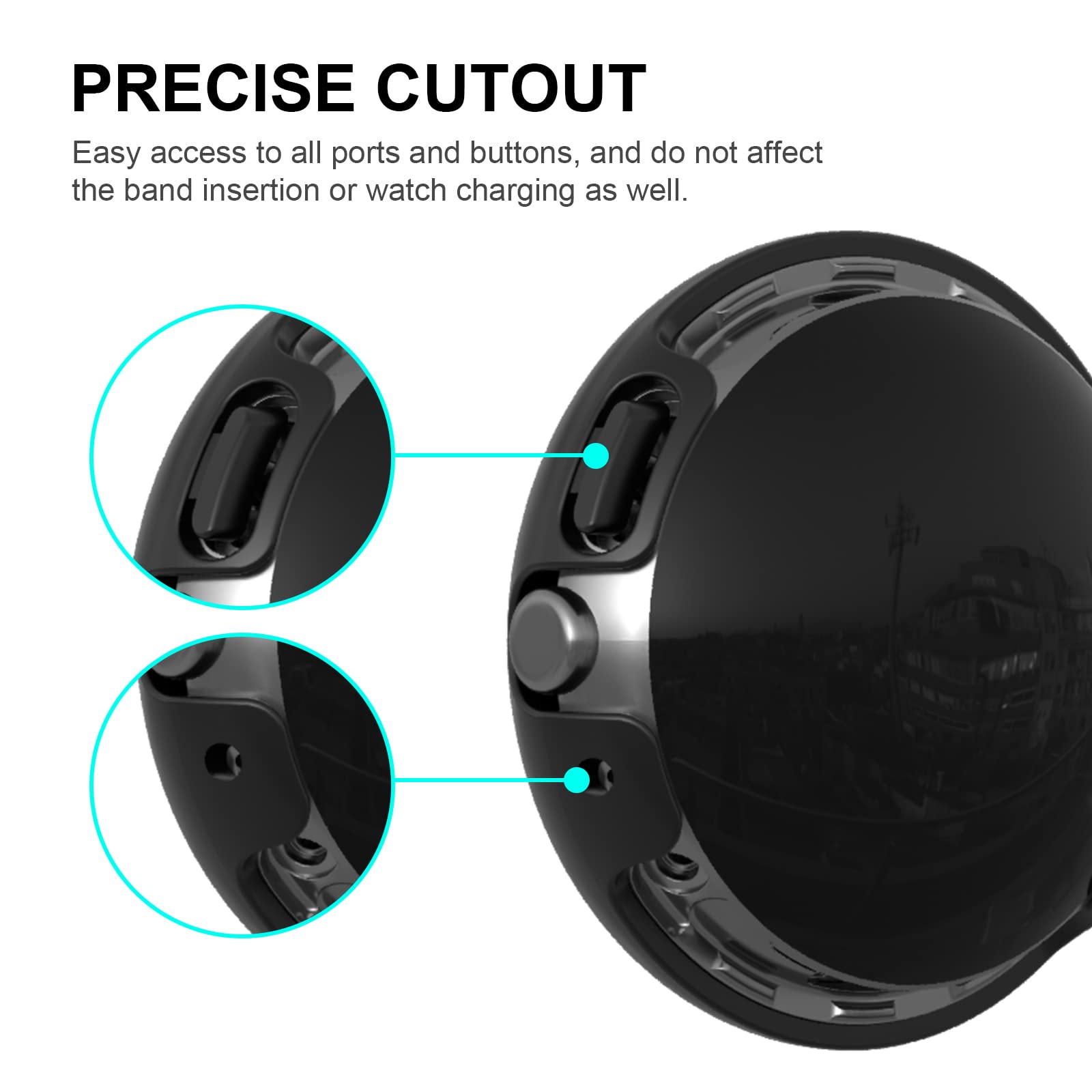 2 Pack For Google Pixel Watch 2(2023)/Pixel Watch Screen Protector Case,Jzk Overall Protective Case Cover Scratch Resistant Bump