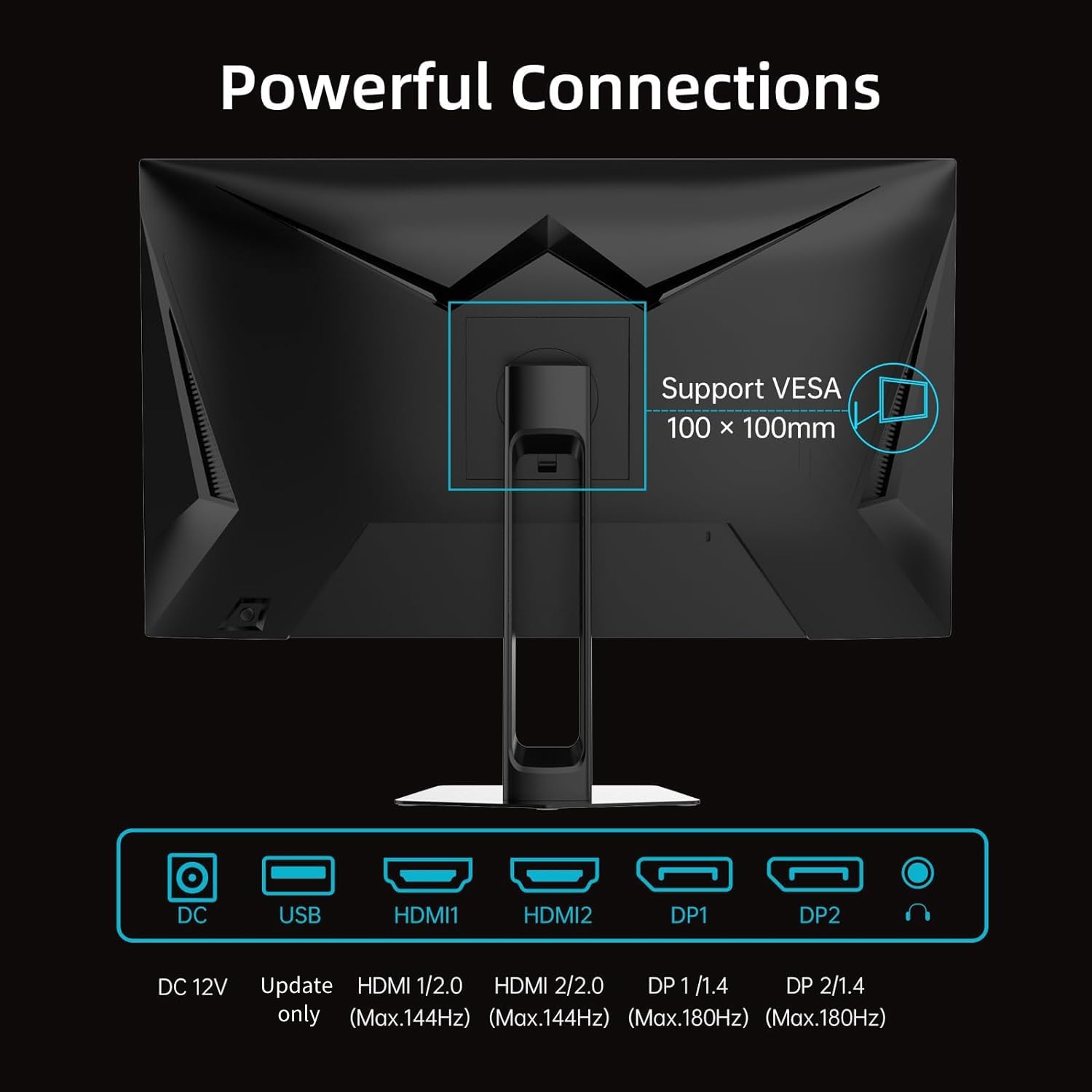 Ktc 27    Gaming Monitor 180Hz Qhd(2560   1440P), 1Ms,Fast Ips Monitor,122% Srgb,2X Dp & 2X Hdmi,Hdr 10,Vesa,Freesync 144Hz 2K M