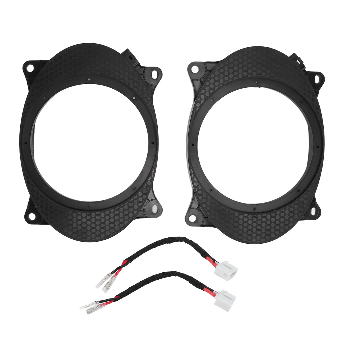 1/2 Car Speaker Adapter,6X9 Car Speakers,Ring Speaker Adapter Spacer,2Pcs 6.5Inch Black Speaker Adapter Bracket Ring,Speaker Ada
