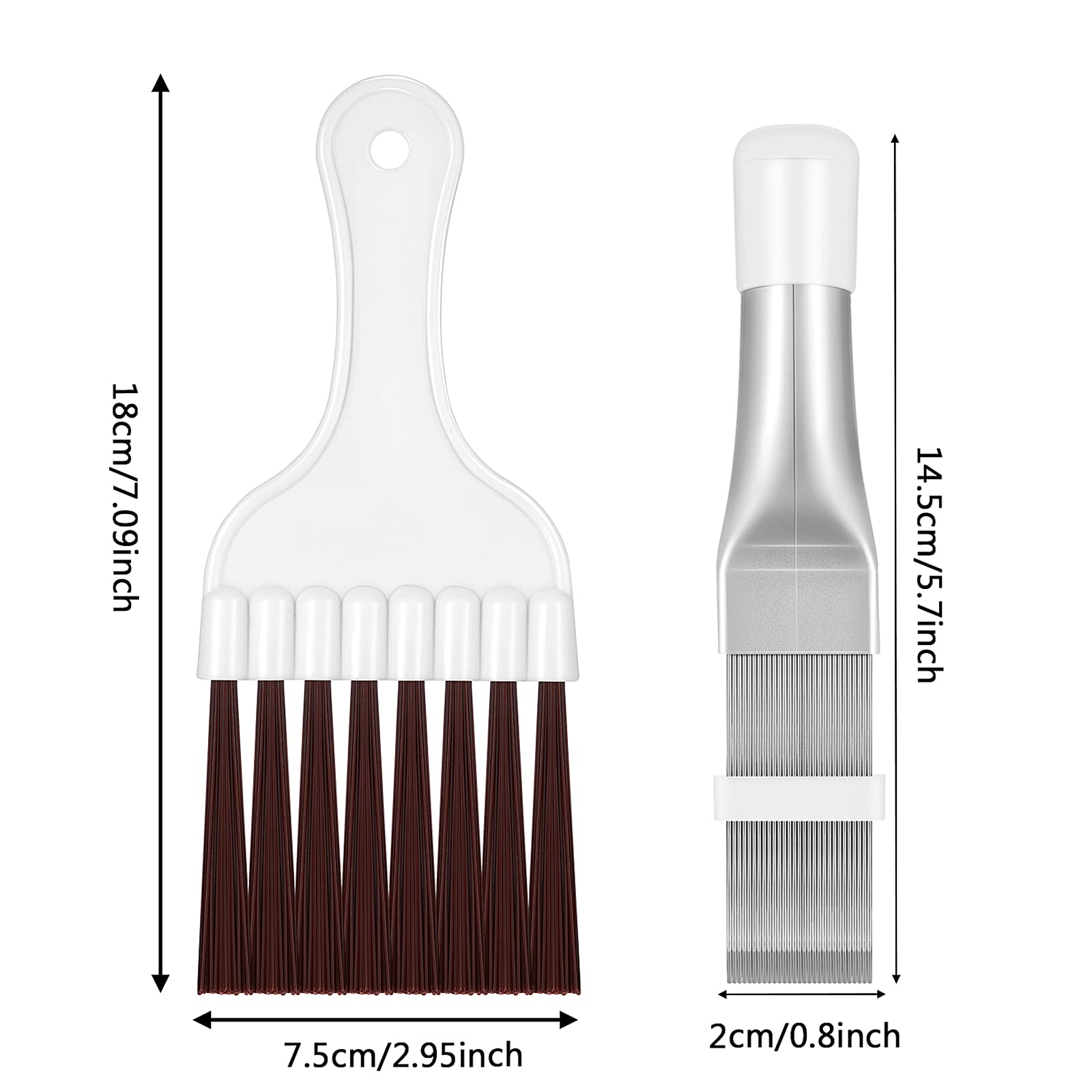 Air Conditioner Condenser Fin Comb, Fin Cleaning Brush Air Conditioner Fin Cleaner Refrigerator Coil Cleaning Whisk Brush Metal