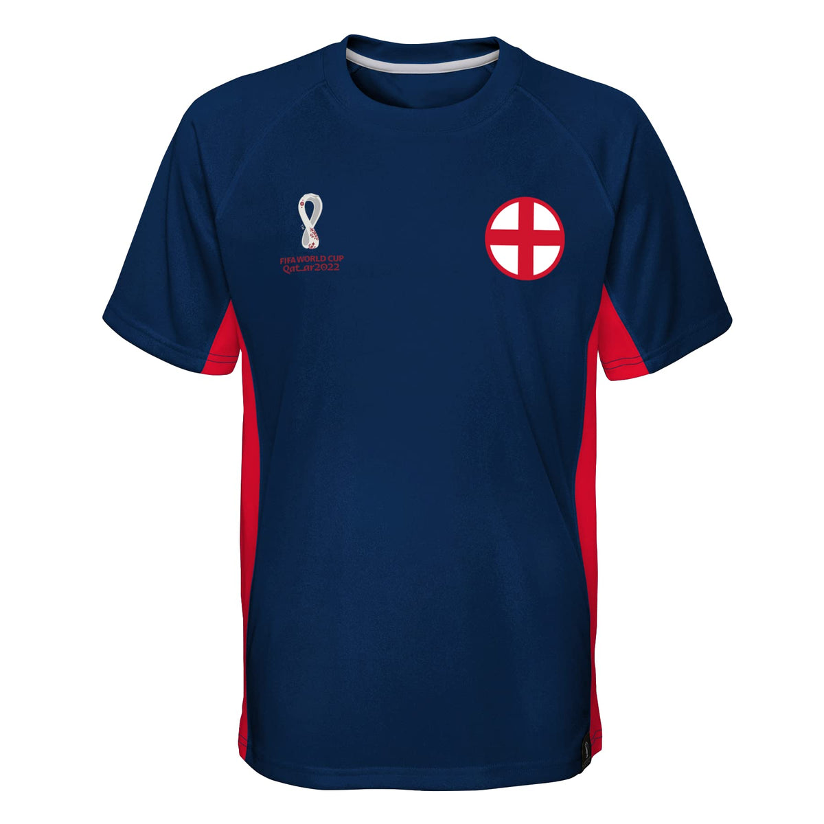 Outerstuff Mens Standard Fifa World Cup Panelled Raglan Short Sleeve Top, Navy, Large
