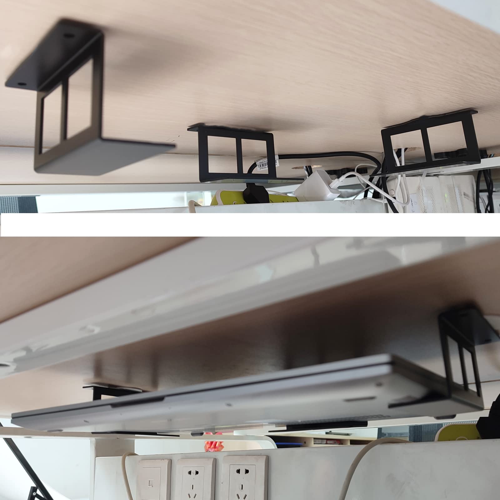 Piaolgyi Under Desk Laptop Holder Mount With Screw,Bracket Devices Upto 2.7'' Under Desk Mount For Ps4,Xbox Series S,Xbox One S,