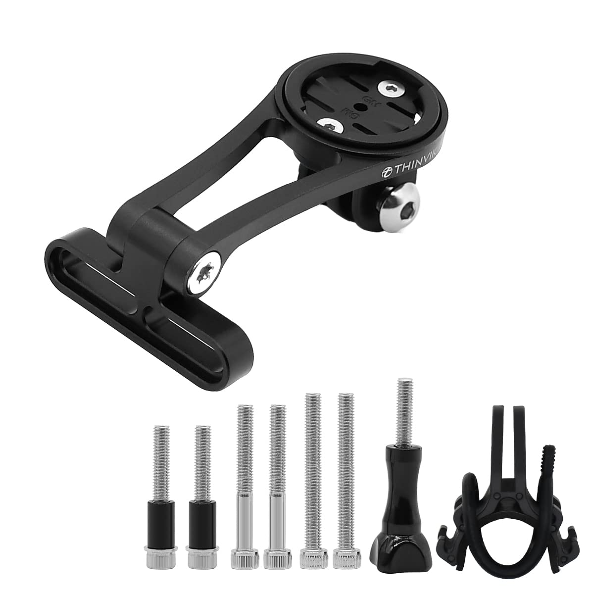 Thinvik Out Front Extended Mount&Bike Computer Mount For Garmin,Adjustable Angle Combo Mount For Garmin Edge 1040 1030 840 830 540 530 130   Cnc Aluminum Alloy