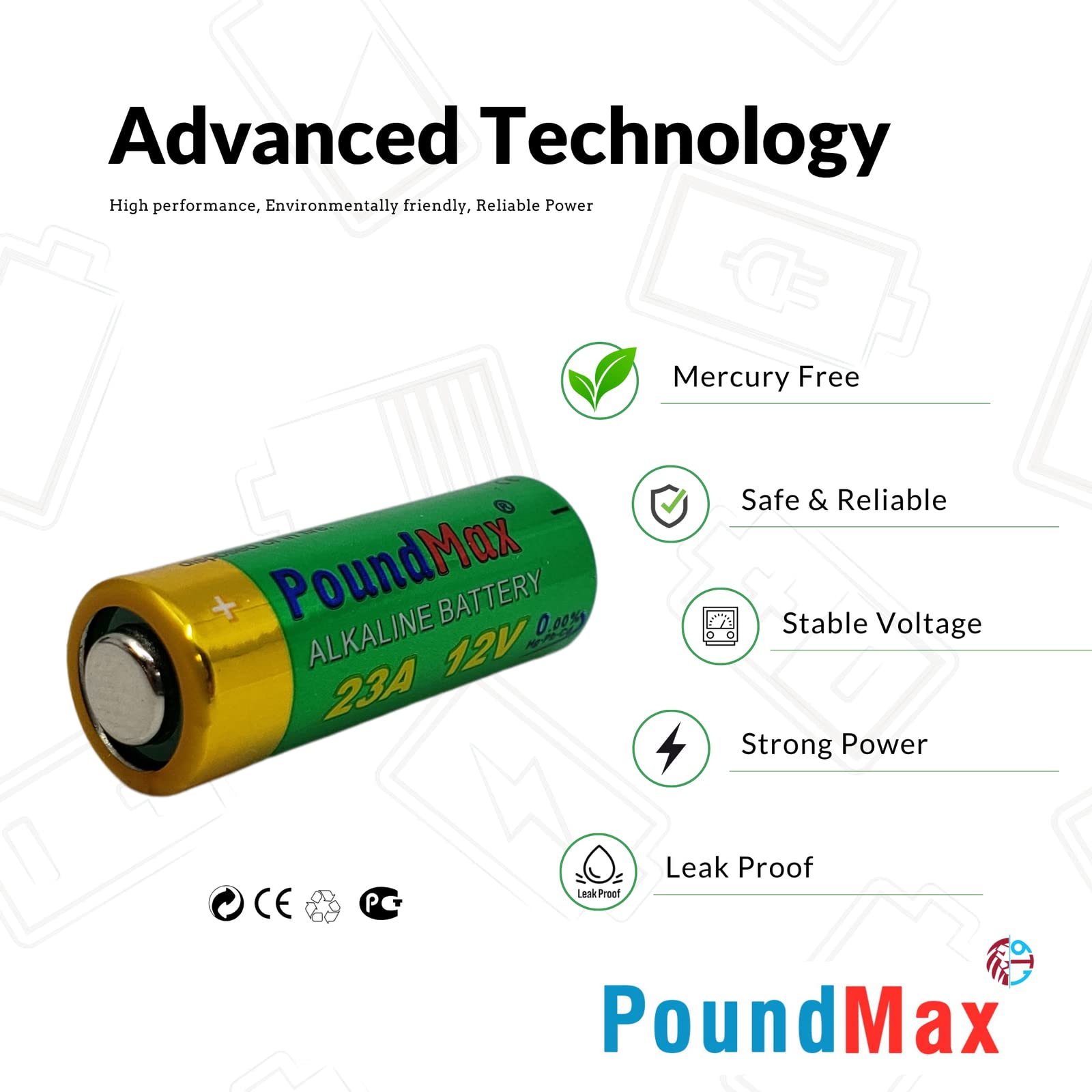 Poundmax 23A / L1028 Batteries 12V Alkaline Battery Combo Pack - 5 Count