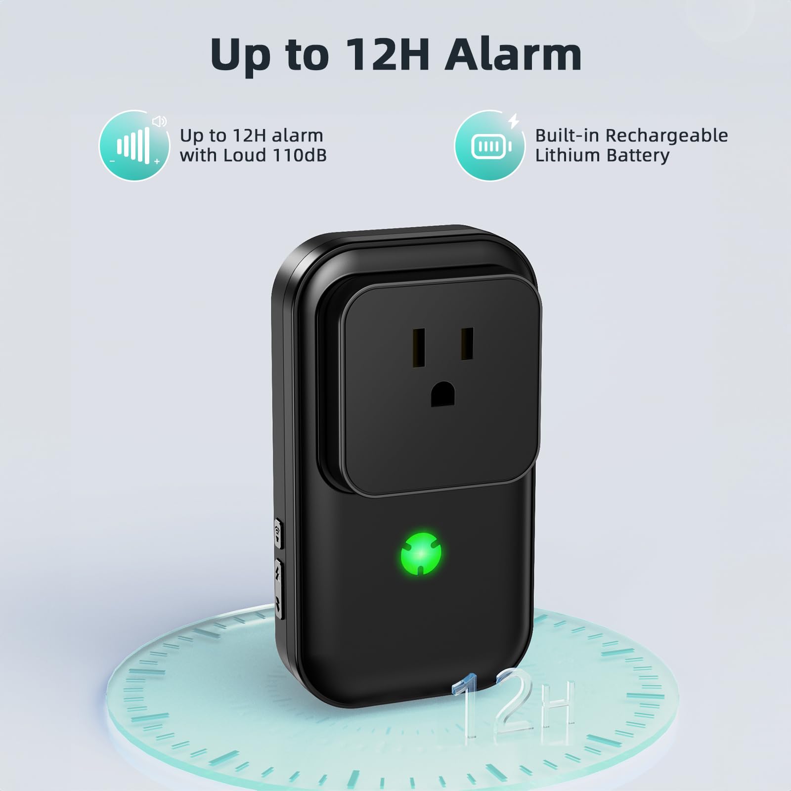 Satisure Power Failure Alarm - Freezer Power Outage Monitor with 7 Sirens, 0-110dB Adjustable Alert, LED Indicator for Refrigerators & Aquariums