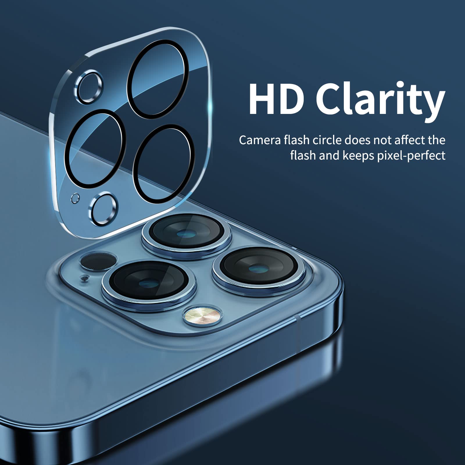 New'C 4 Pack, 2 Pack Screen Protector For Iphone 12 Pro + 2 Pack Camera Lens Protector, Sensor Protection,Case Friendly Tempered