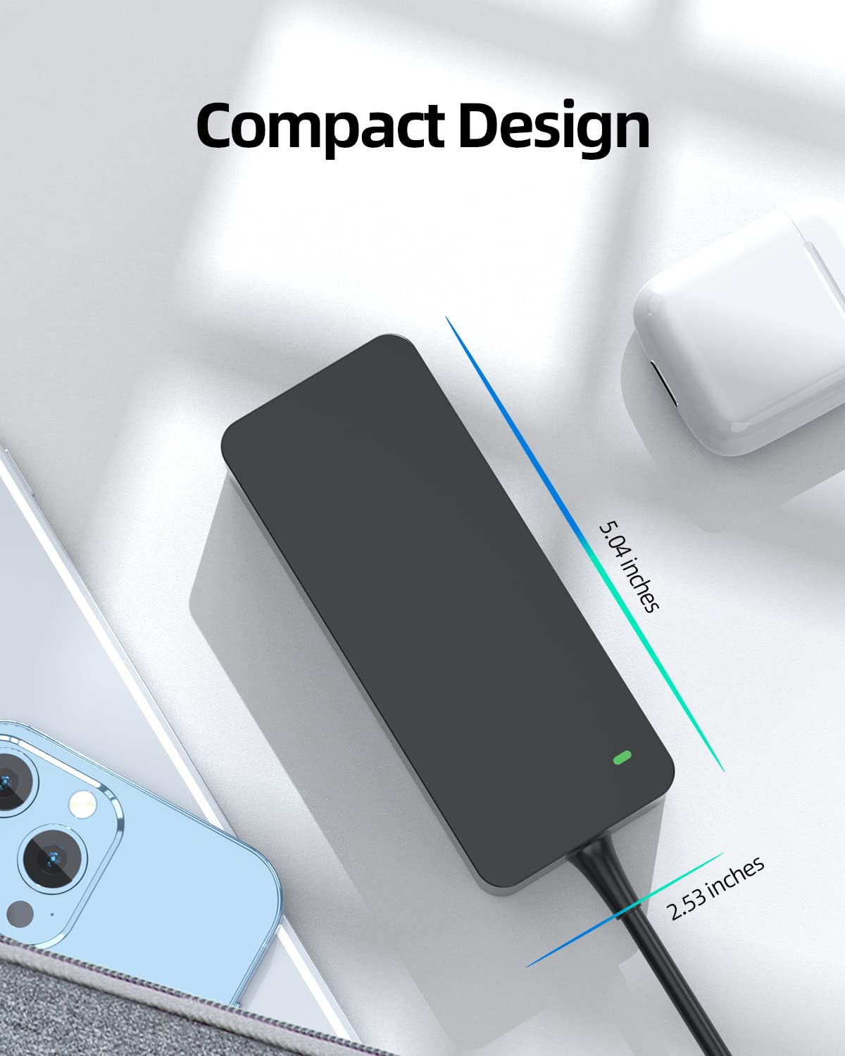 90W Ac Charger Replacement For Dell Inspiron 15 17 7500 7501 7590 7591 7790 5400 5401 5490 5491 Aio 2 In 7700 1 7791 W24C002 Black Silver P84F P83F Laptop Power Adapter Supply Cord