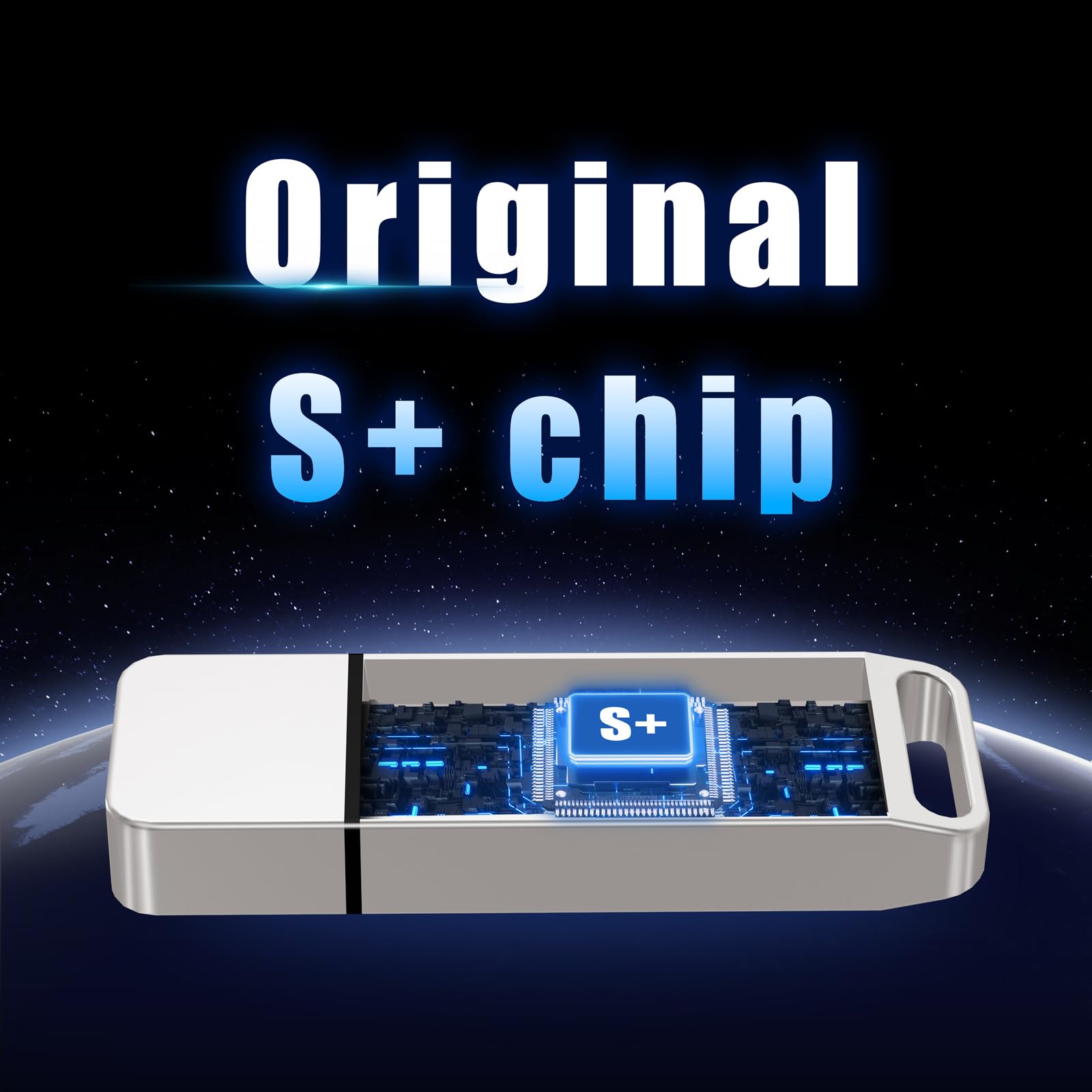 Eastbull 128Gb Exfat32 Usb 3.0 Flash Drive With A Usb C Adapter, Fast Speed Thumb Drive Metal Pen Drive 128 G Memory Stick For Storage And Backup (Silver, With Usb C 3.0 Adapter)