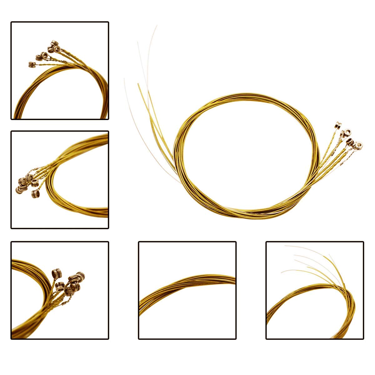 Jysun Acoustic Guitar Strings 3 Full Sets With Stainless Steel Core Phosphorus Bronze Wound Nickel Plated Bead Head Including E