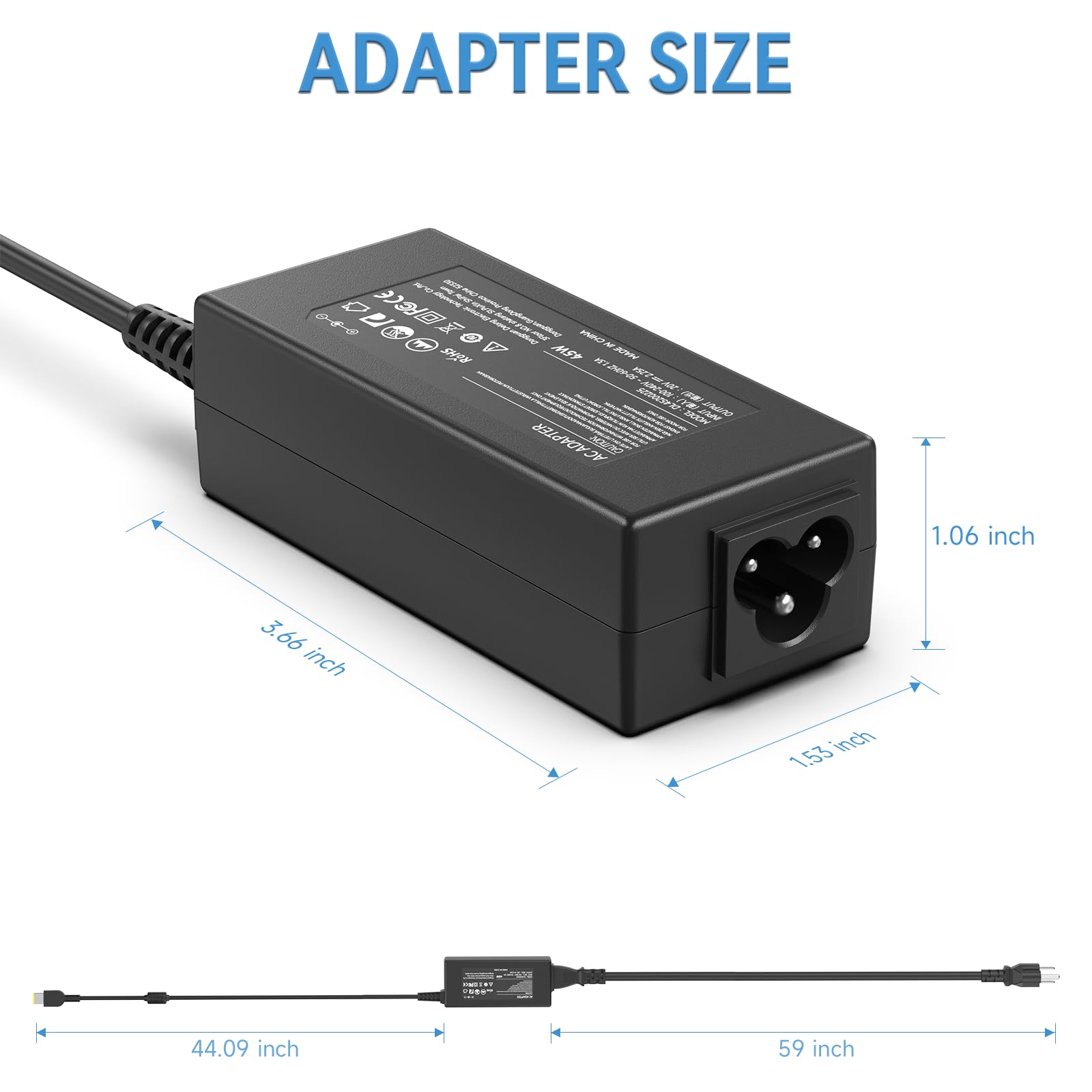 45W Laptop Charger Ac Adapter For Lenovo Thinkpad E431 E440 E450 T430 T440 T450 X240 X250 G40 G50 G51;Adlx45Ncc2A Adlx45Nlc2A Adlx45Ncc3A Adlx45Ndc3A Adlx45Nlc3A Power Supply Cord