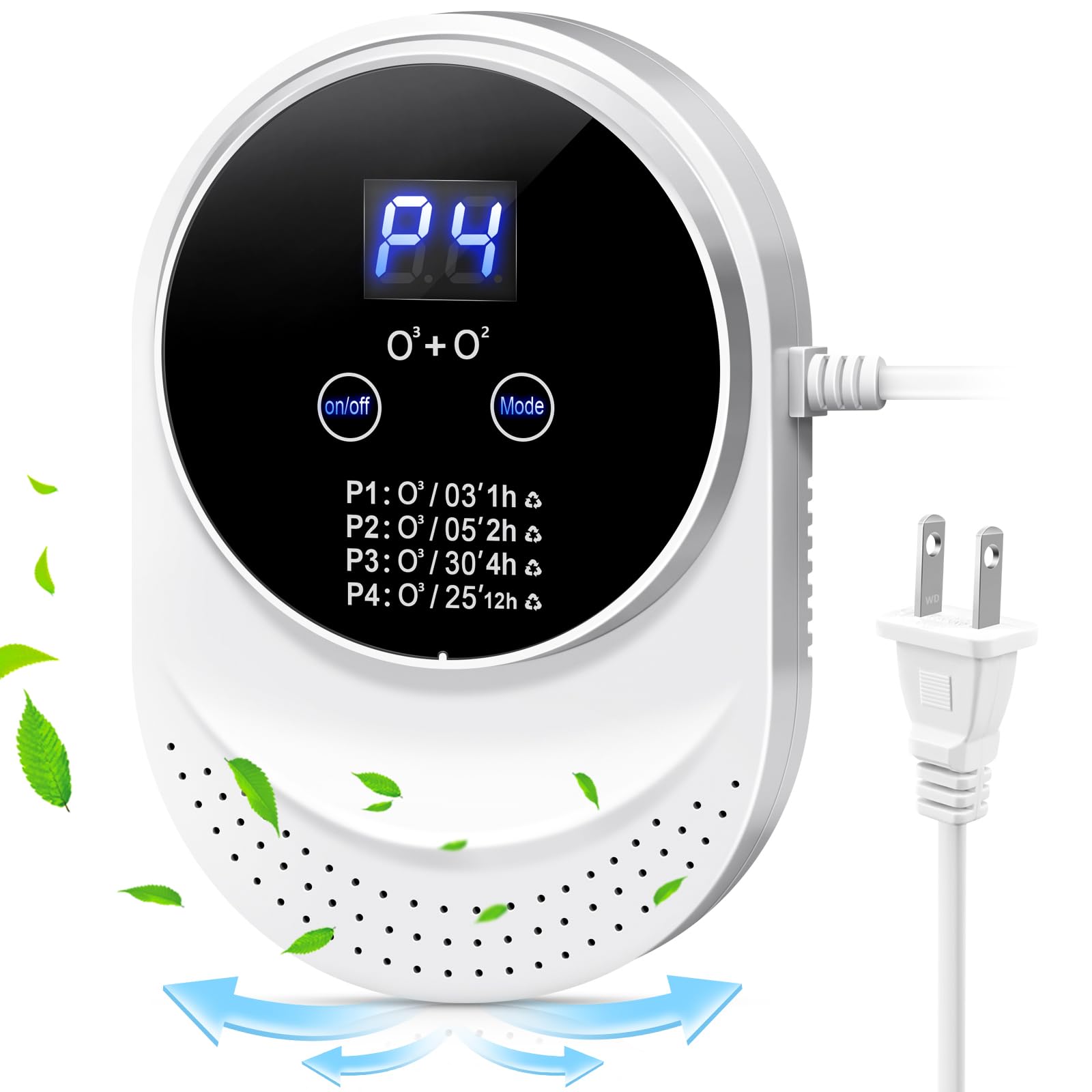 Ozone Odor Eliminator For Strong Odor 99% Cat Litter Deodorizer Dog Poof Odor Removal Home Plug In Air Purifier For Bedroom Toil