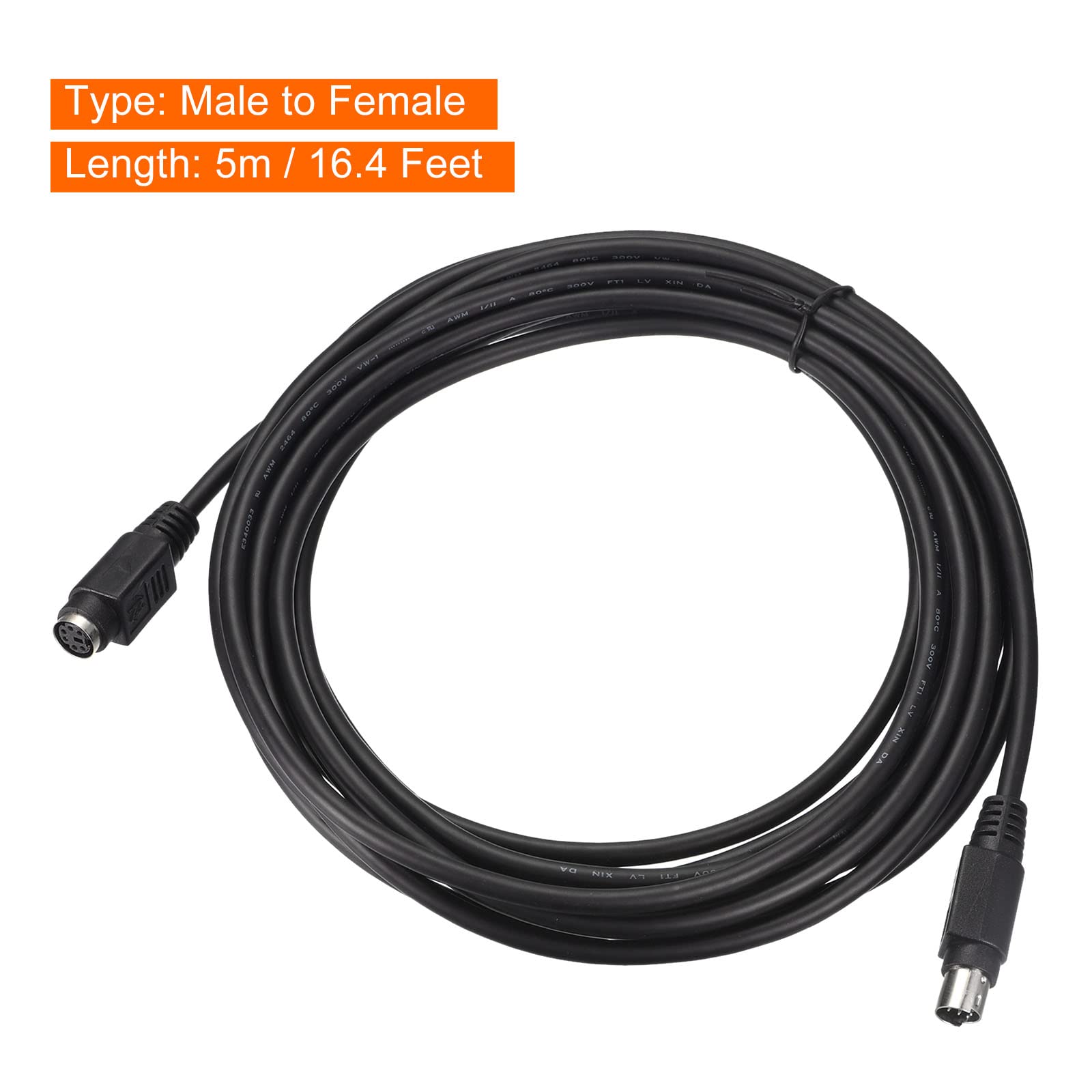 Meccanixity Ps/2 Mouse And Keyboard Extension Cable 6 Pin 16.4 Feet Male To Female For Pc