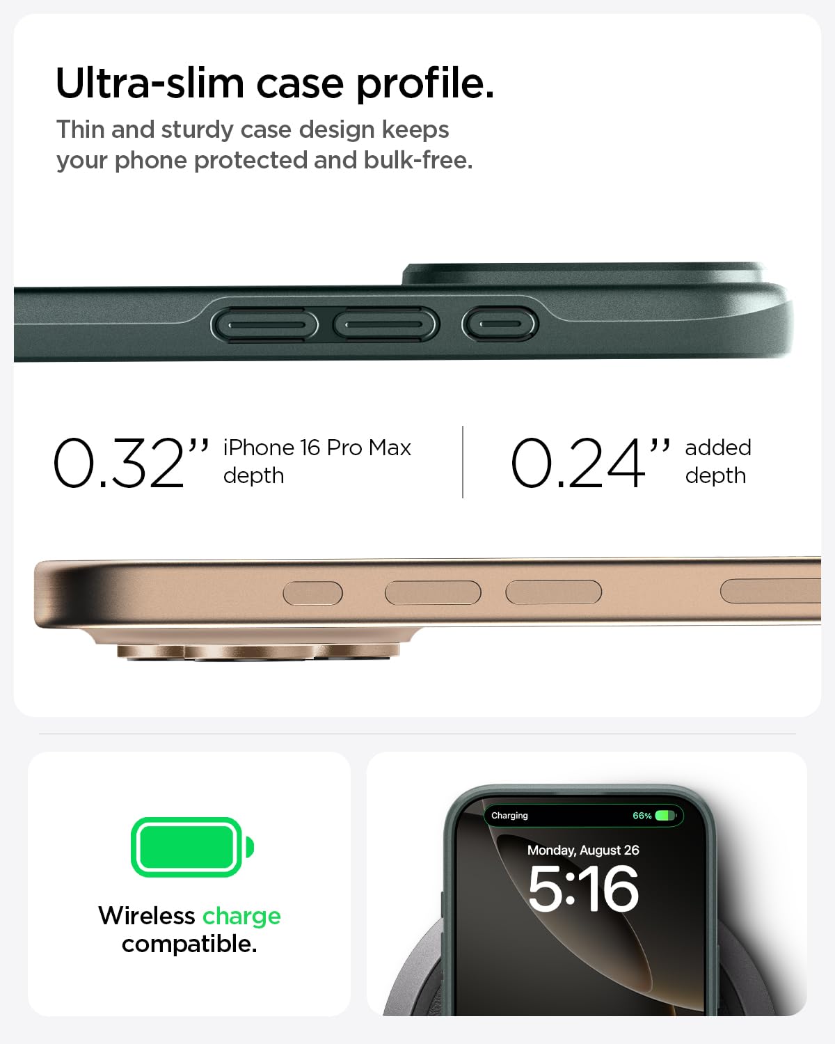 Spigen Thin Fit Magfit Designed For Iphone 16 Pro Max Case [Hard Shell] [Military Grade Protection] Compatible With Magsafe   Ab