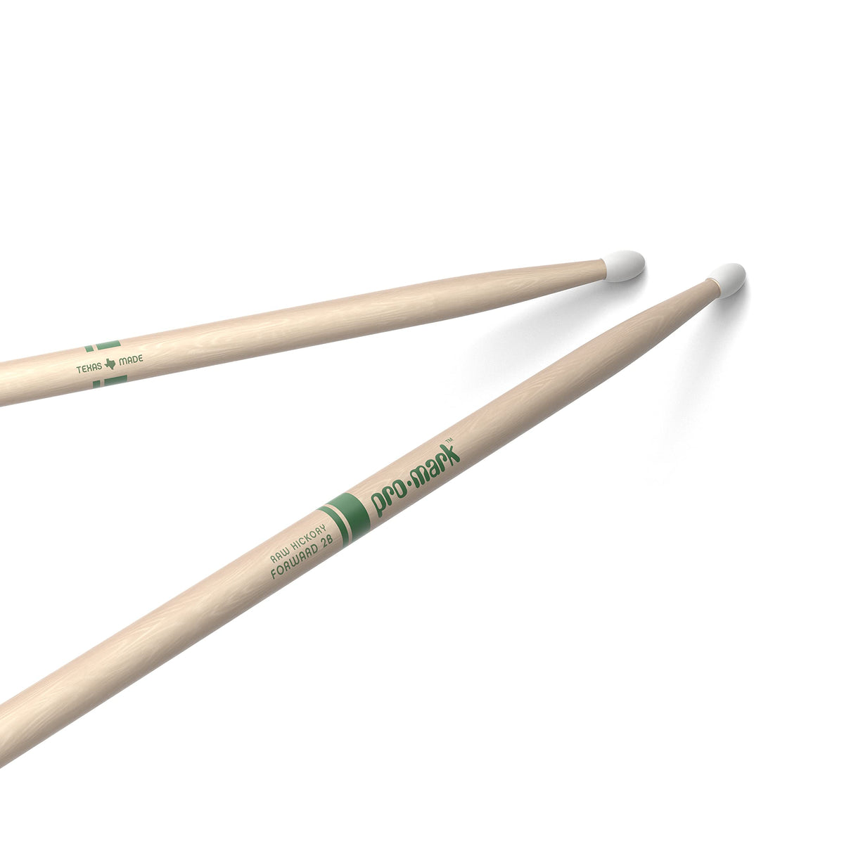 Promark Drum Sticks   Classic Forward 2B Drumsticks   Drum Sticks Set   Oval Nylon Tip   Natural, Raw Hickory Drumsticks   Consistent Weight And Pitch   1 Pair