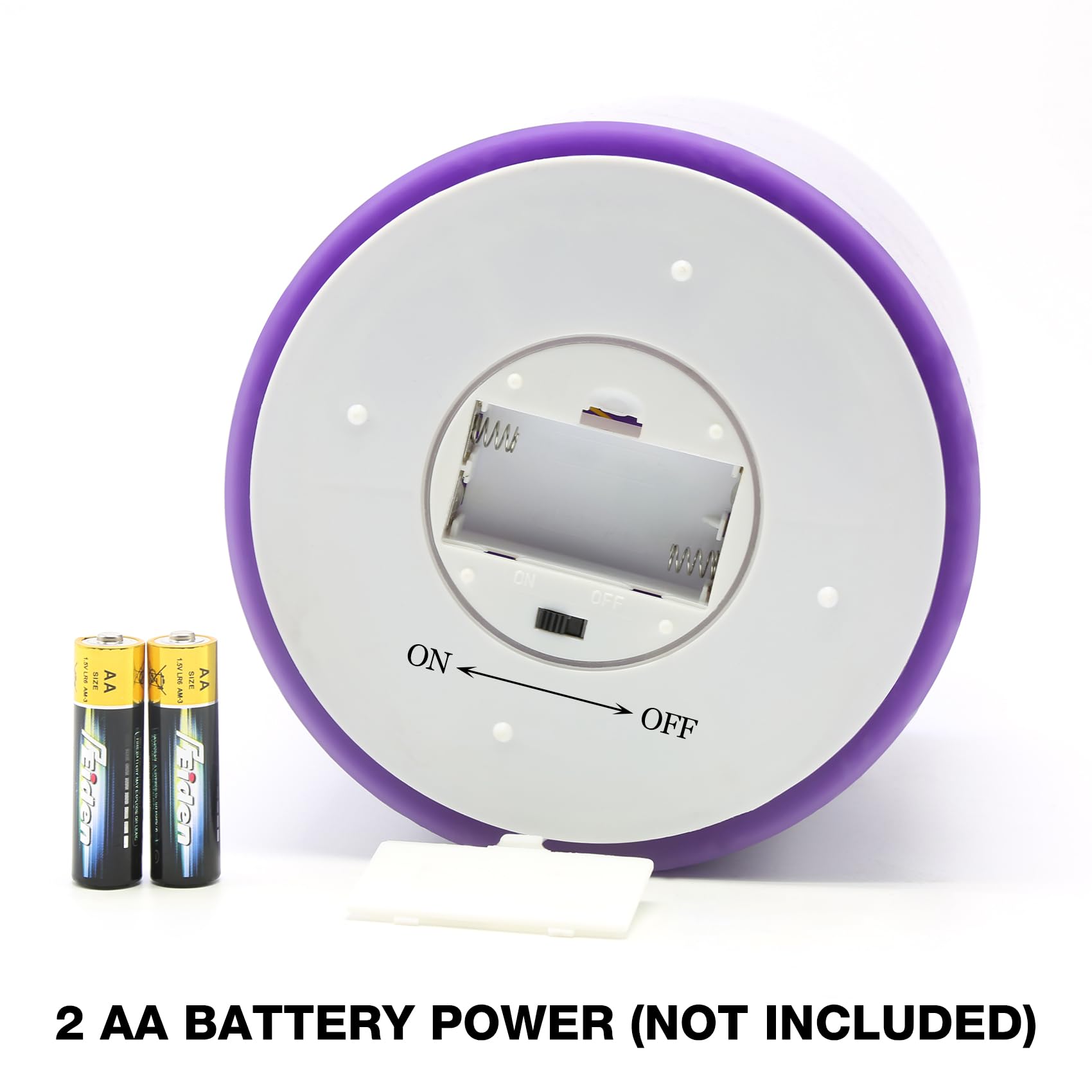 Eywamage 3 Wick Purple Flameless Candle With Remote, Real Wax Flickering Led Pillar Candle F 6'' H 6''