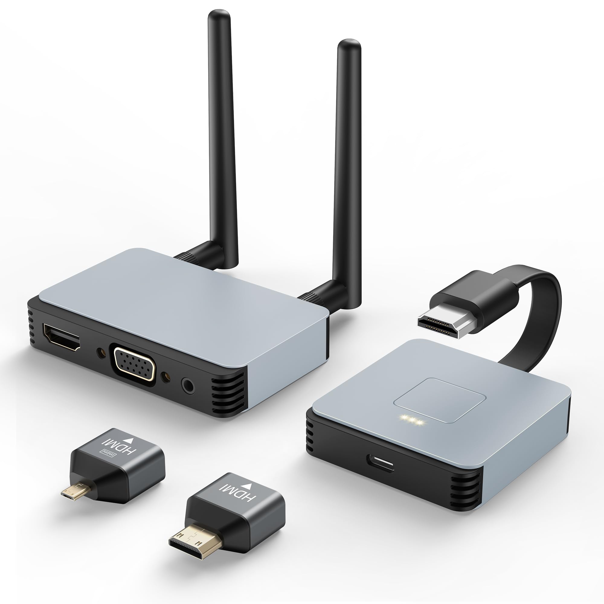 Wireless Hdmi Transmitter And Receiver, Wireless Hdmi Extender, Wireless Hdmi Adapter Plug & Play 2.4/5Ghz Streaming Video/Audio