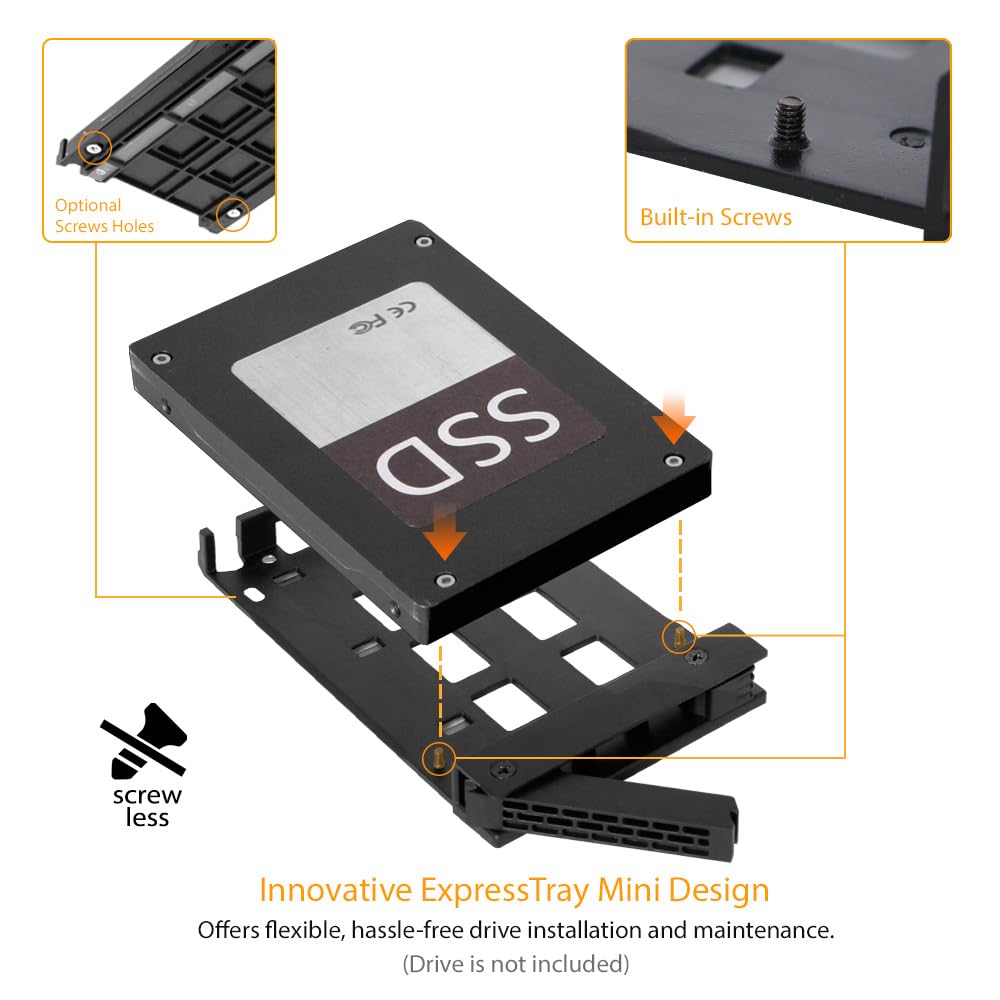 Icy Dock Tool Less 6 X 2.5 Sata Hdd/Ssd Hot Swap Mobile Rack/Cage In 1 X 5.25 Drive Bay   Expresscage Mb326Sp B