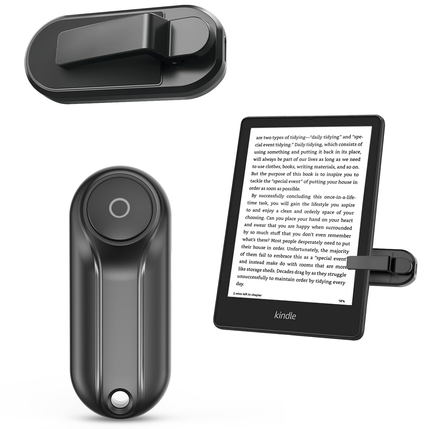 Jimzoo K3 Page Turner For Kindle Paperwhite Oasis Kobo E Book Ereaders, Remote Camera Shutter And Video, Remote Page Turner Clic