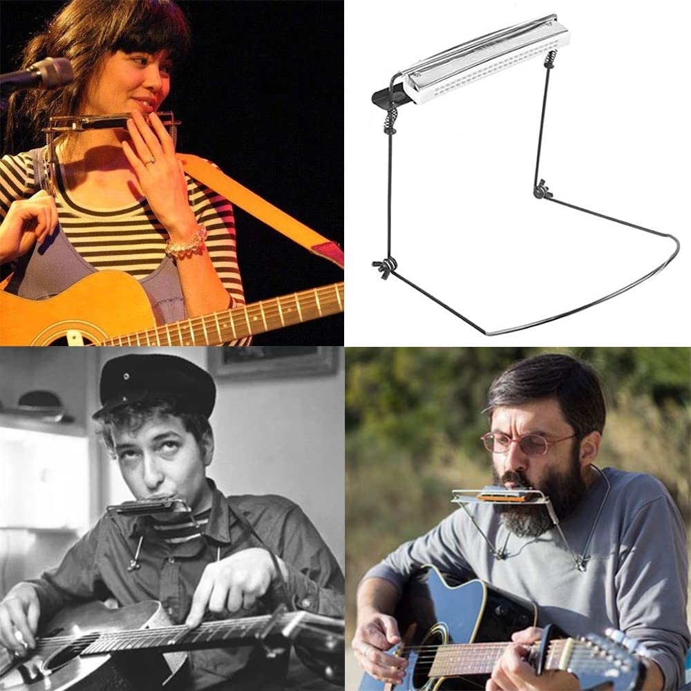 10 Holes Harmonicas Holder Harmonica With Adjustable Steadily Neck Rack Mount