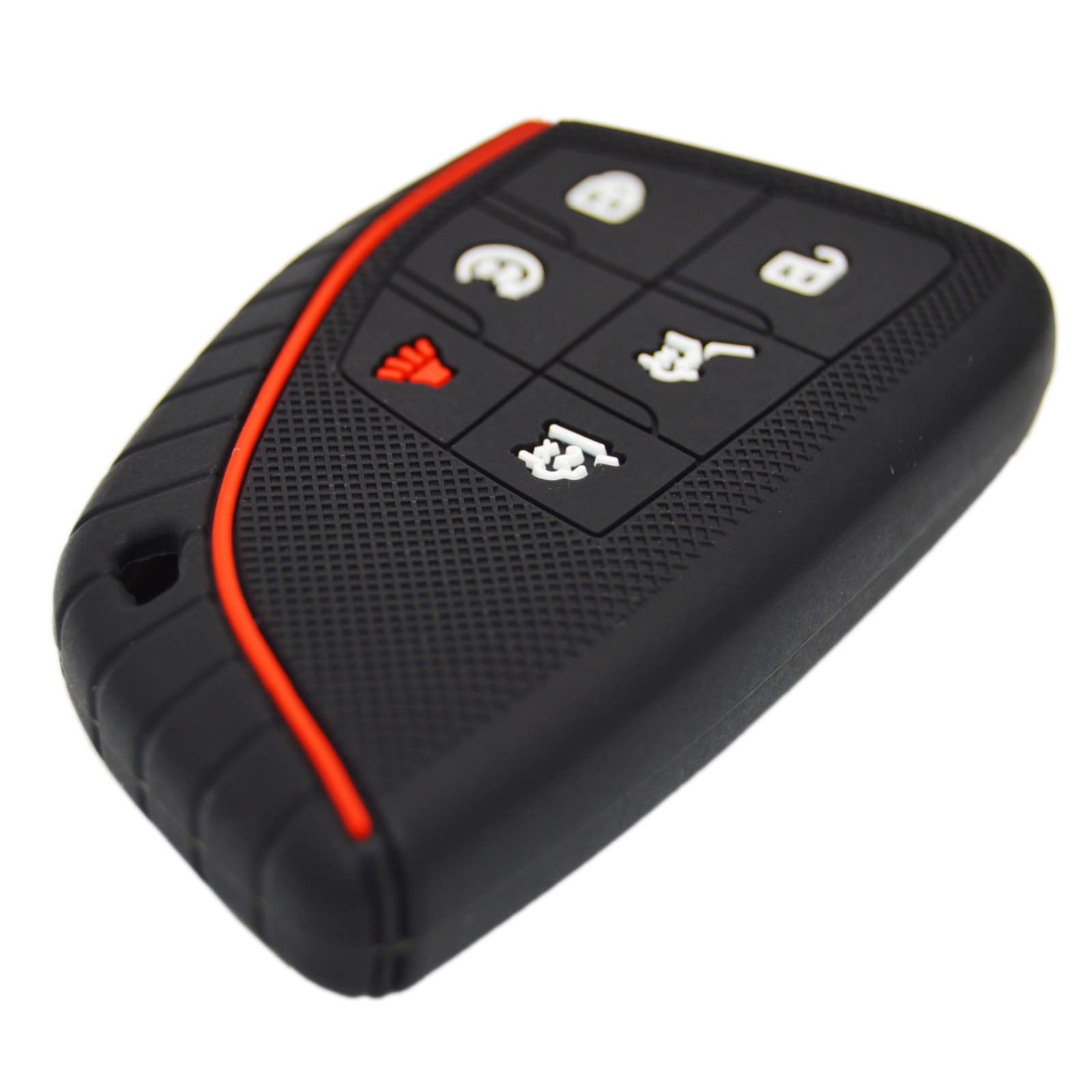 Silicone 6 Buttons Key Fob Cover For 2021 2022 2023 Chevrolet Suburban Tahoe Gmc Sierra Yukon 13541565 13537962 13541567 1353796
