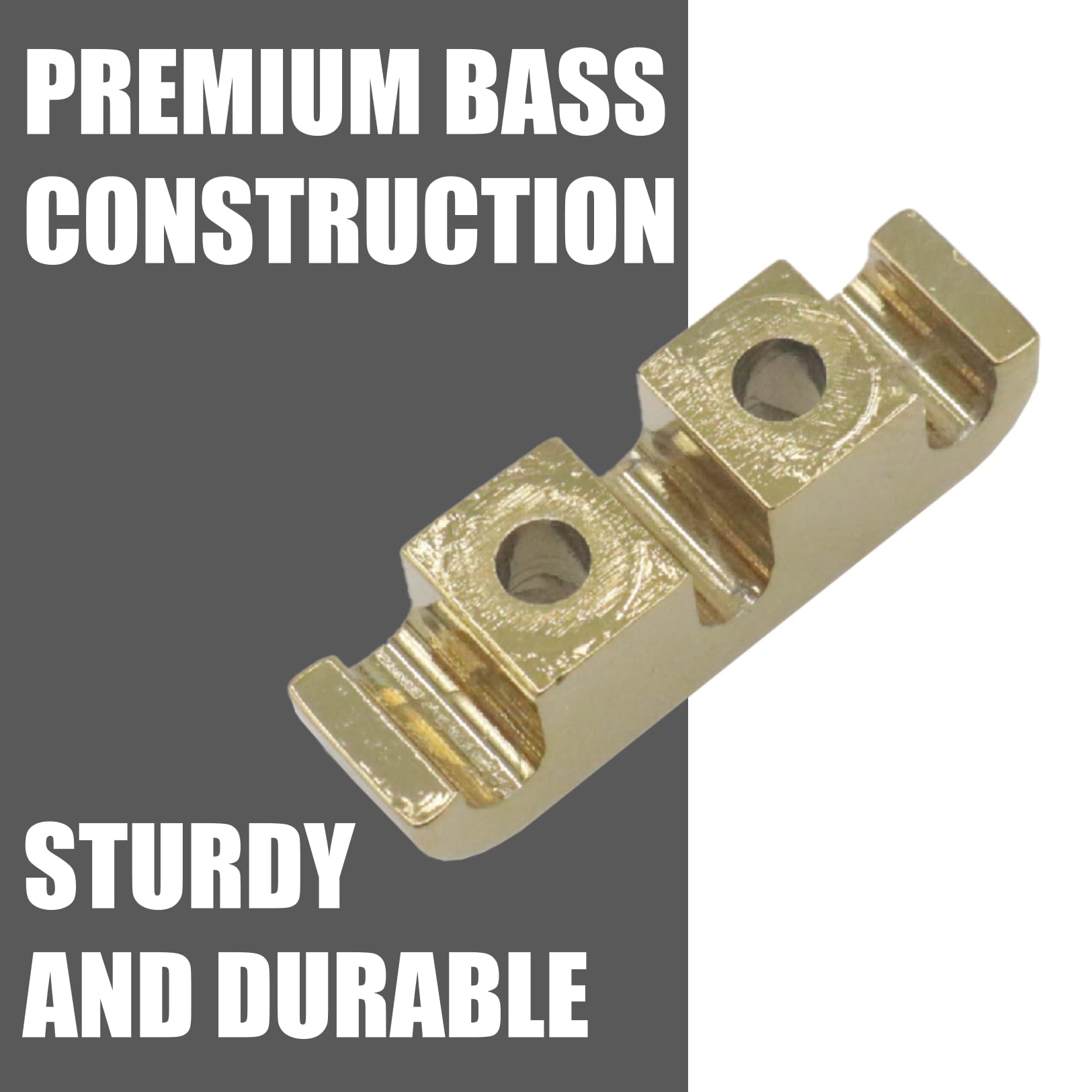 Cashbeat Brass Bass String Retainer, String Tree With Mounting Screws (For Electric/Precision Bass)
